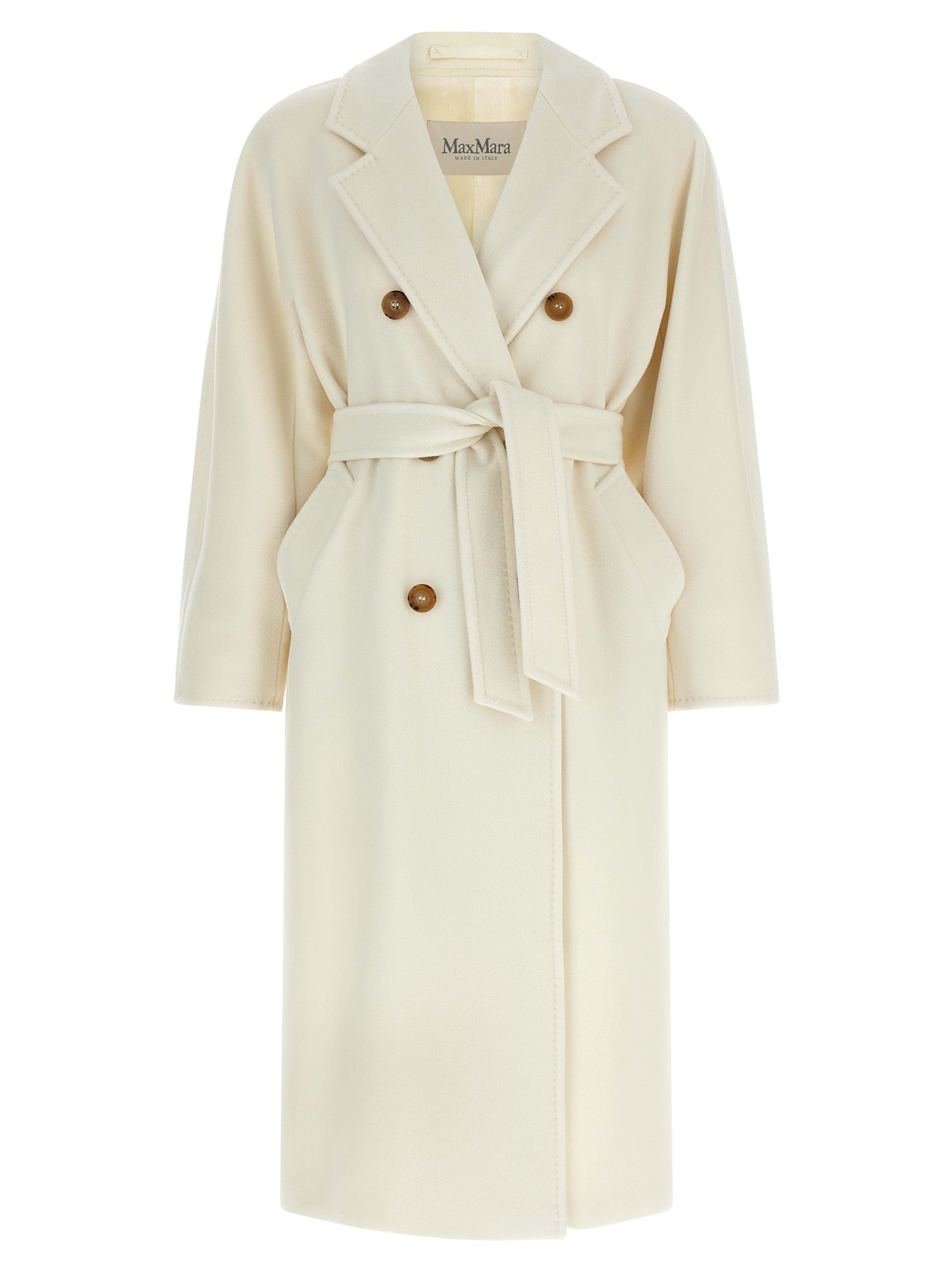 Max Mara White Virgin Wool Coat