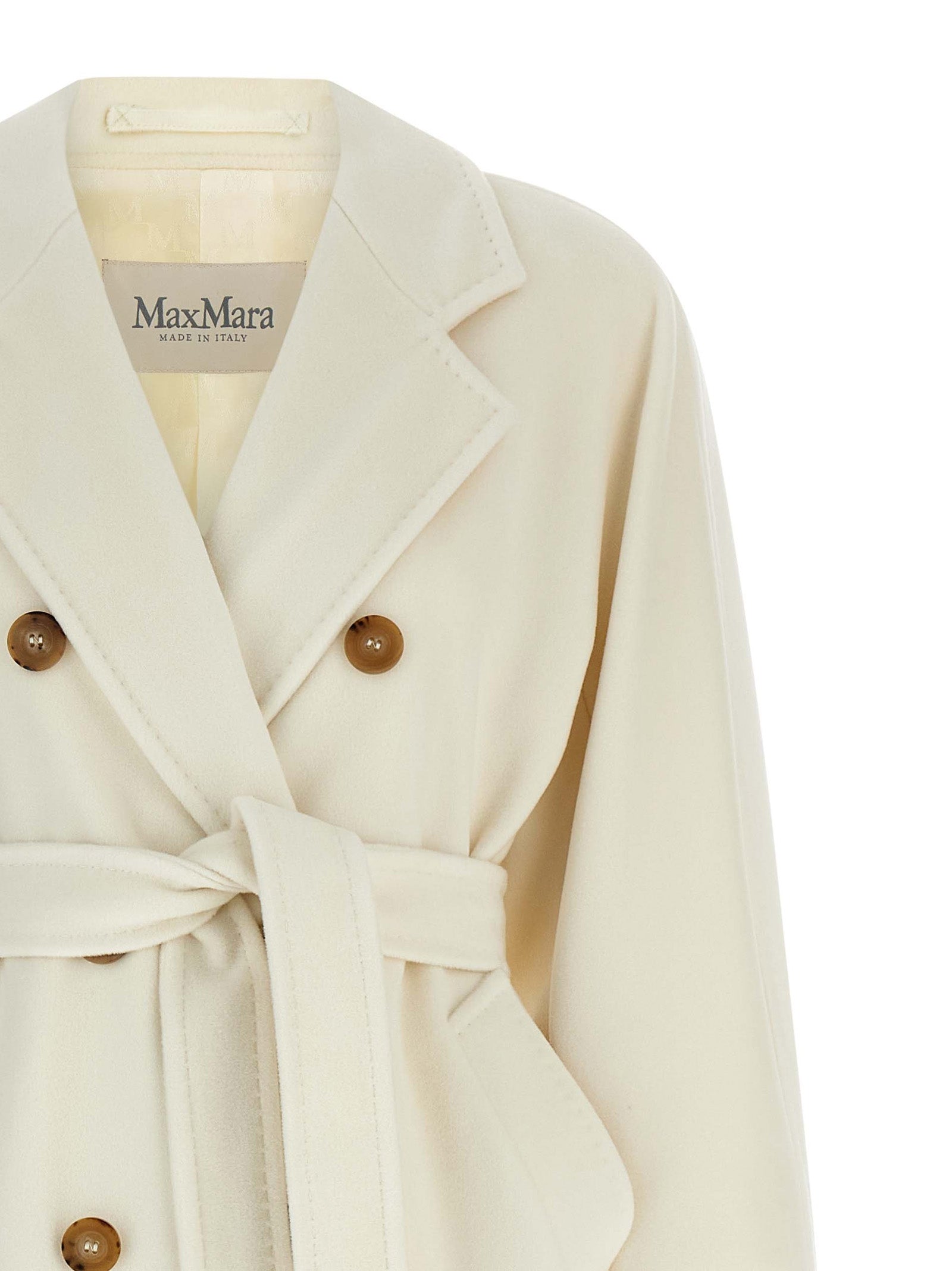 Max Mara White Virgin Wool Coat