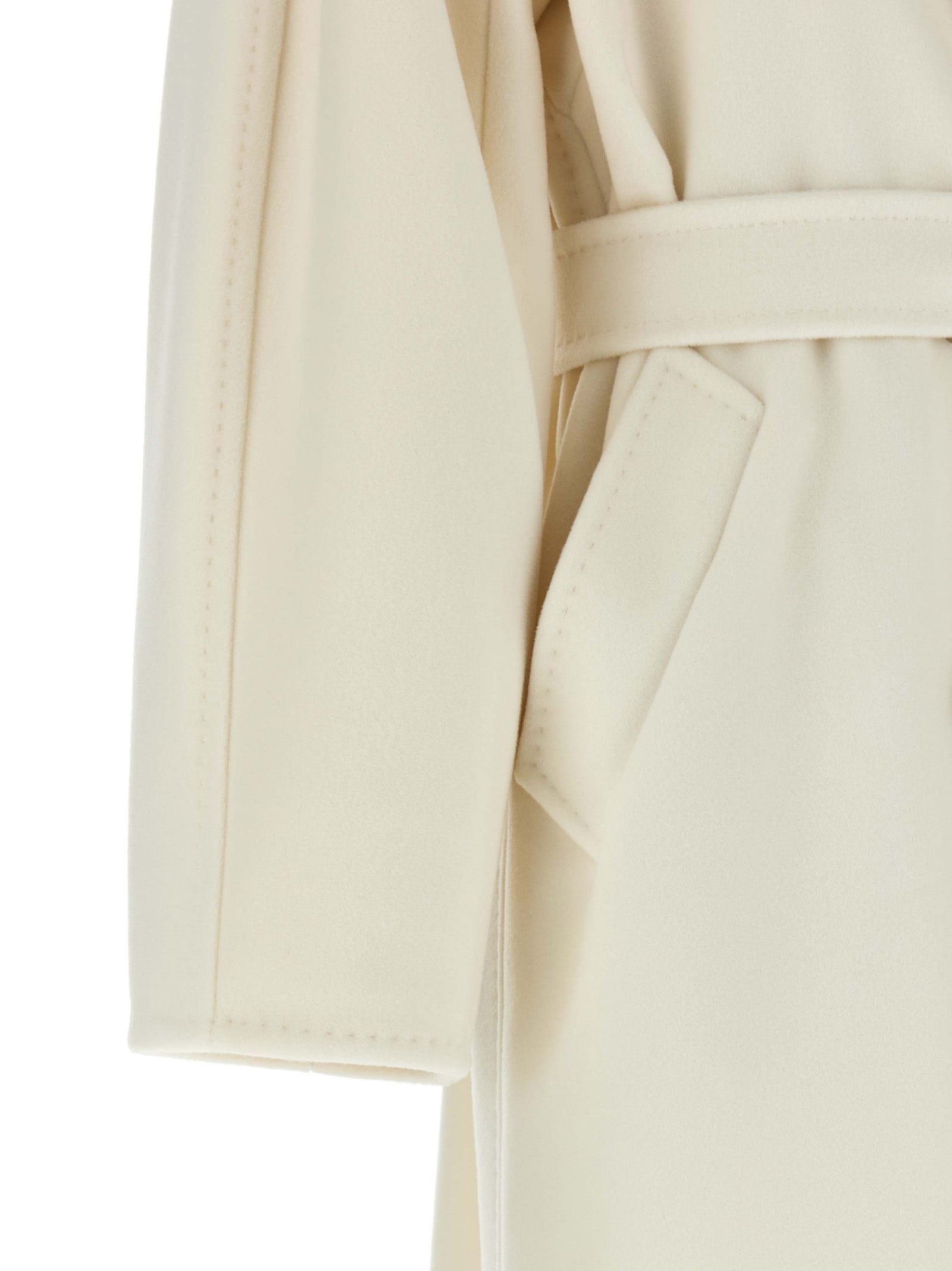 Max Mara White Virgin Wool Coat