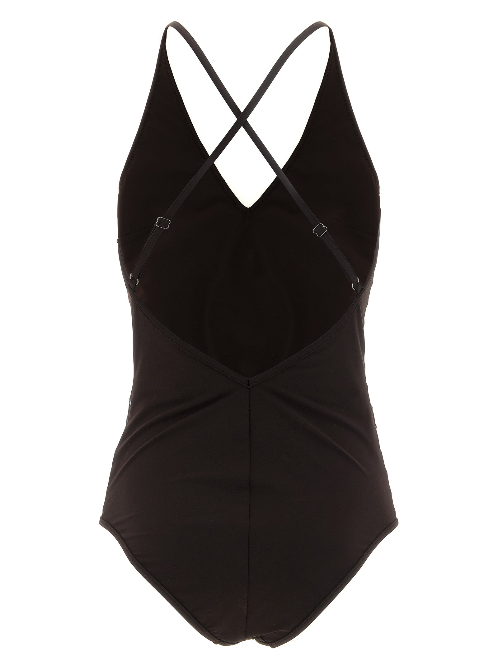 Brunello Cucinelli Brown Polyamide One-Piece Swimsuit