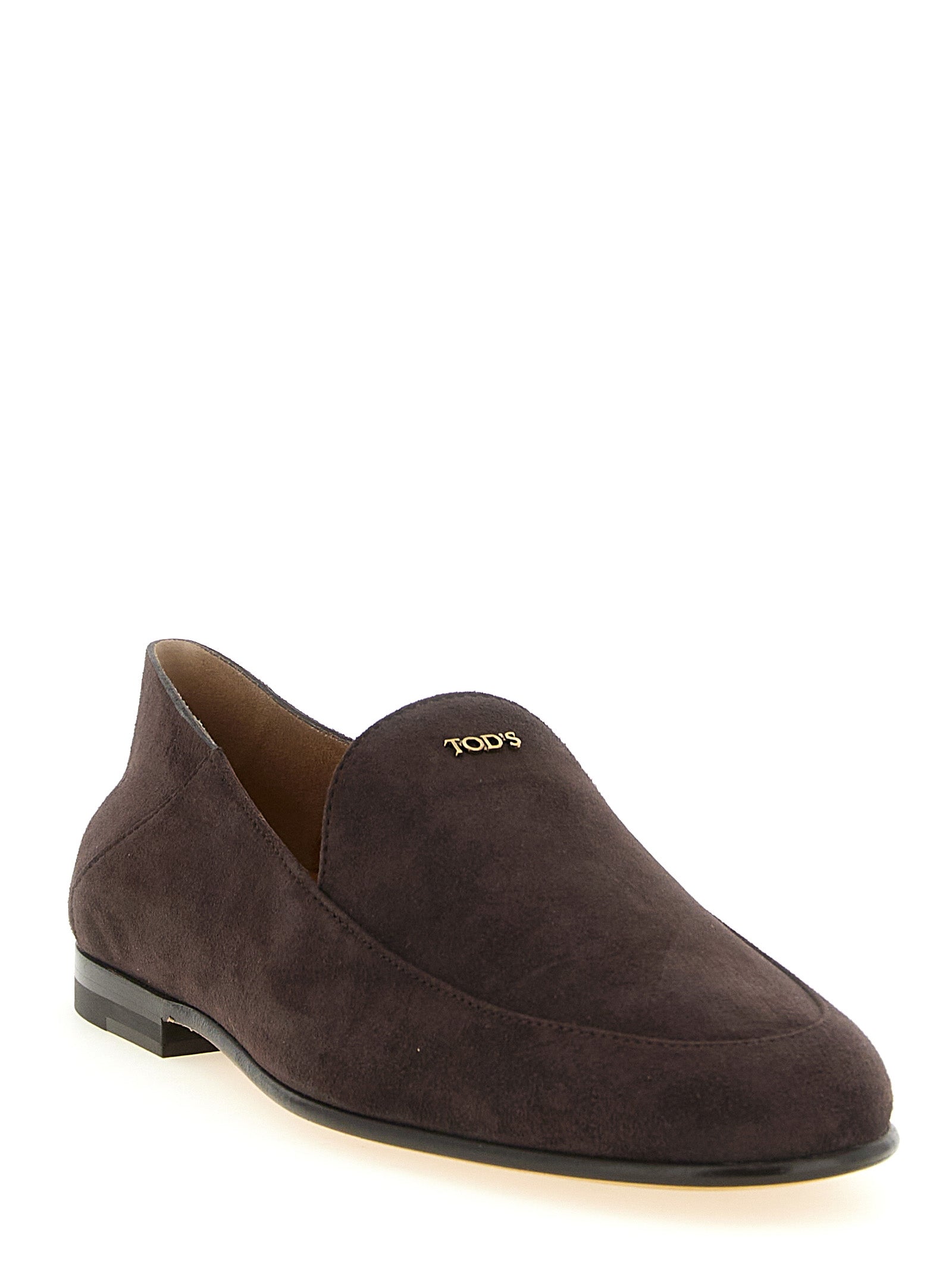 Tod's Brown Goatskin Slip-On Loafers