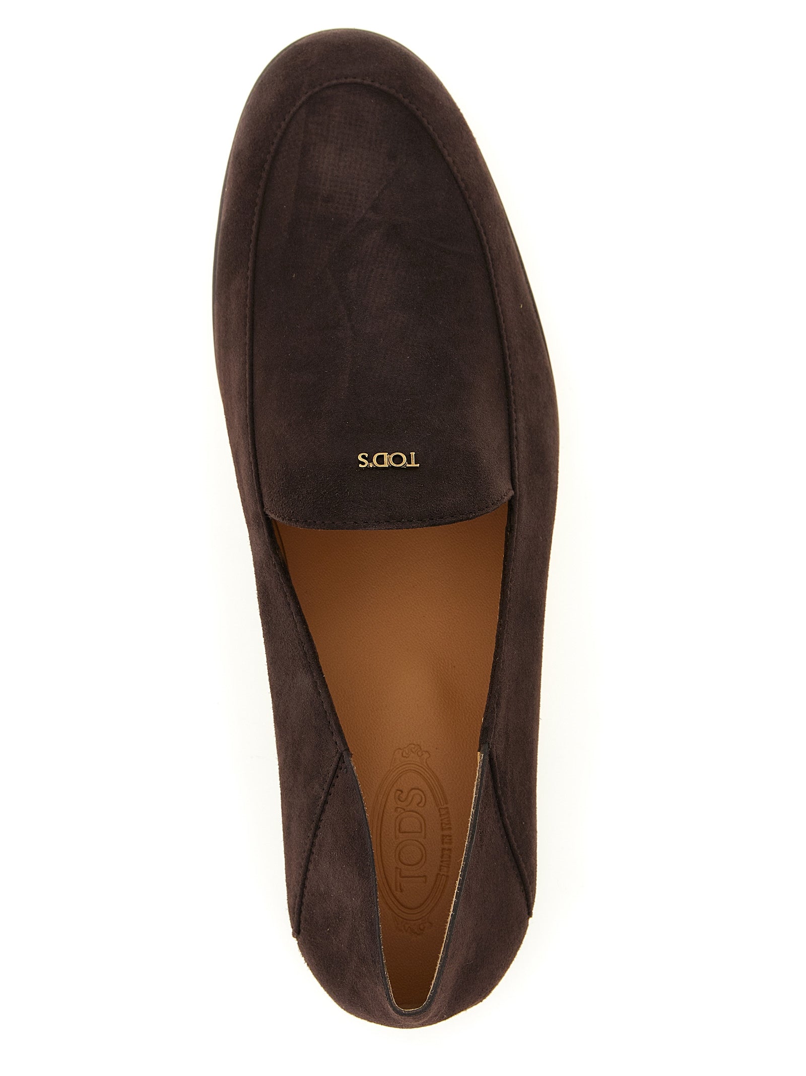 Tod's Brown Goatskin Slip-On Loafers