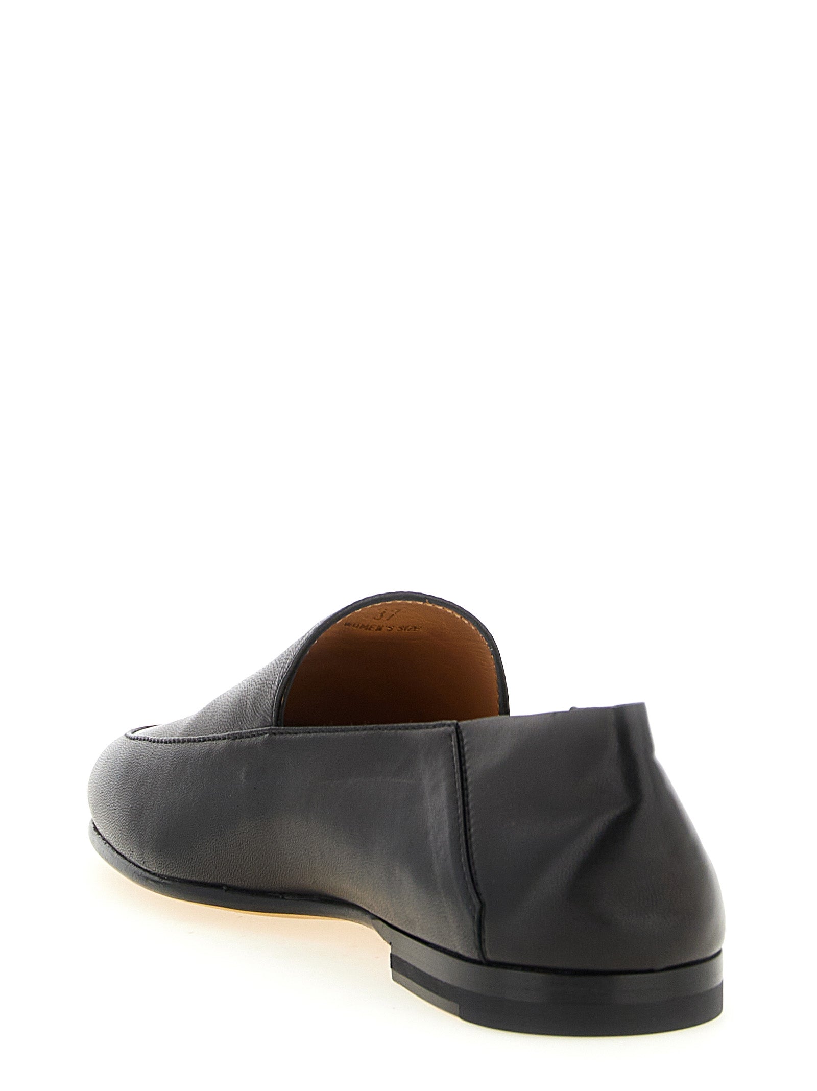 Tod's Black Lamb Leather Slip-On Loafers