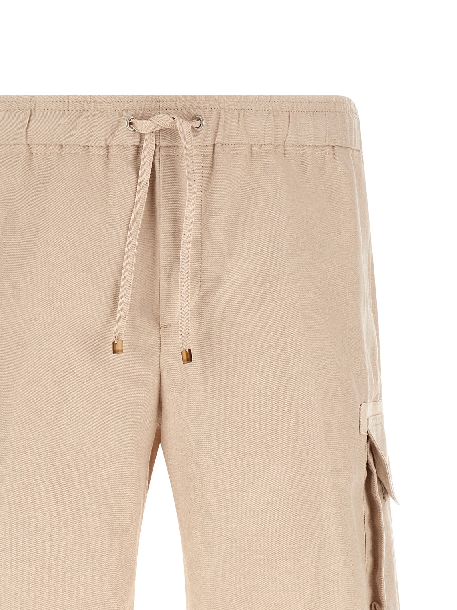 Brunello Cucinelli Beige Linen Bermuda Shorts
