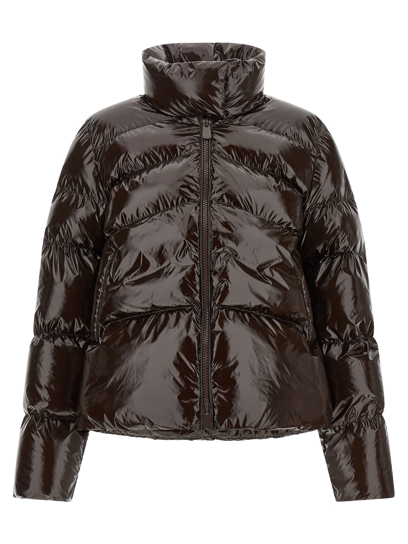 PINKO Brown Polyamide Full-Length Jacket
