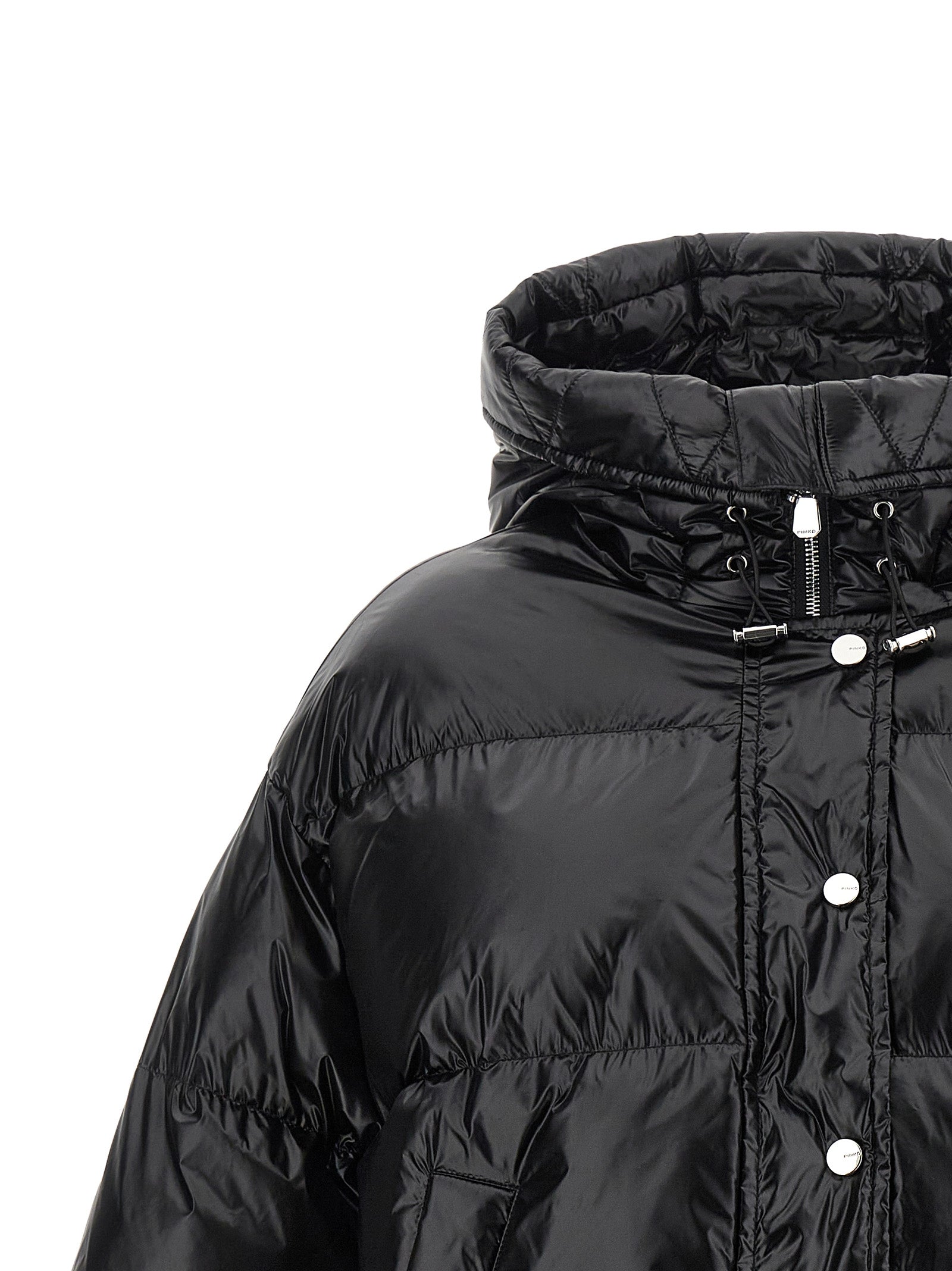 PINKO Black Polyamide Shell Jacket