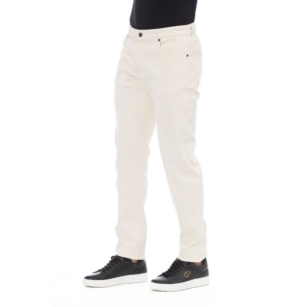 Peserico Bianco Cotton Men Pant