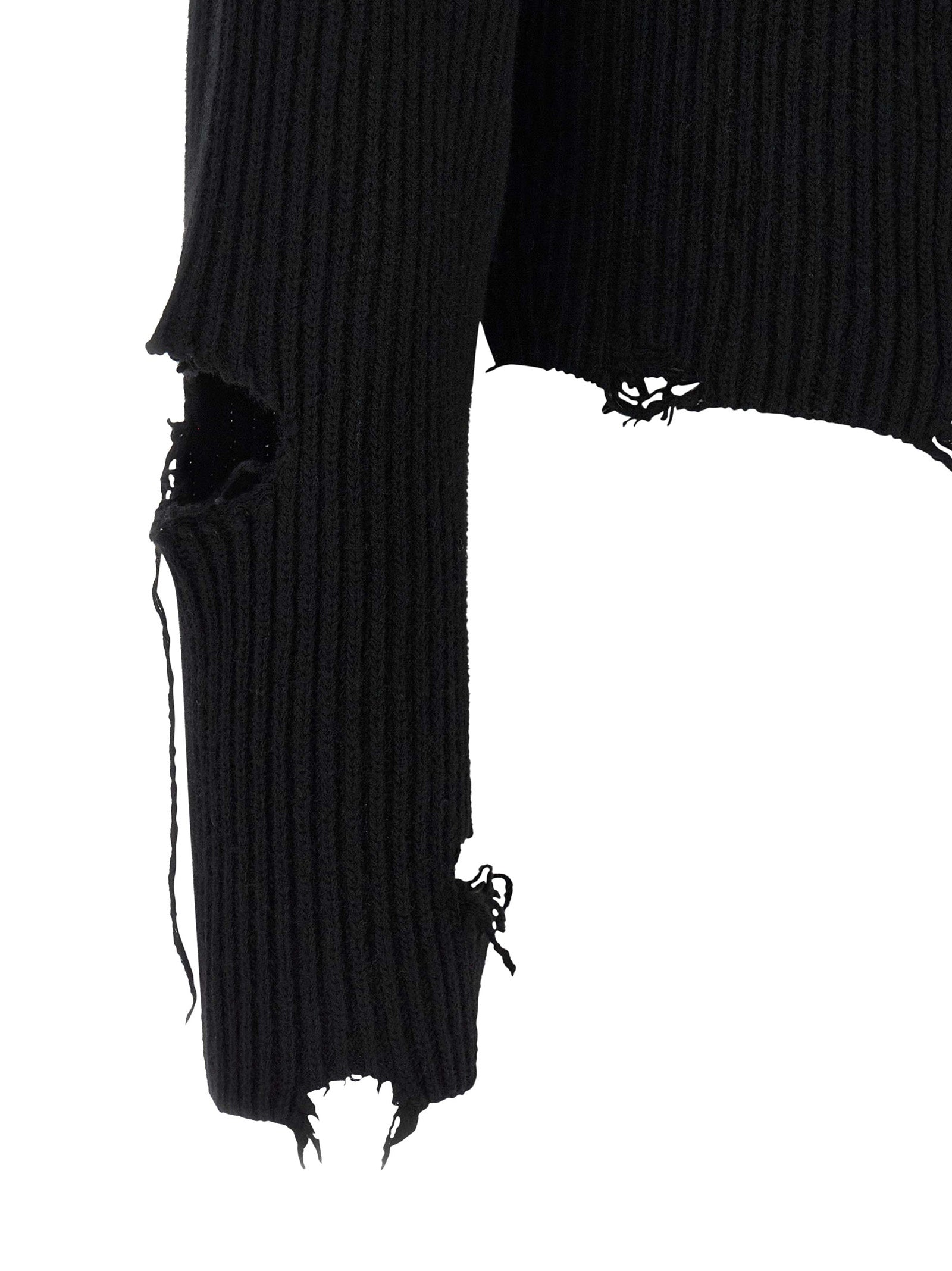 Haikure Black Merino Wool Cardigan