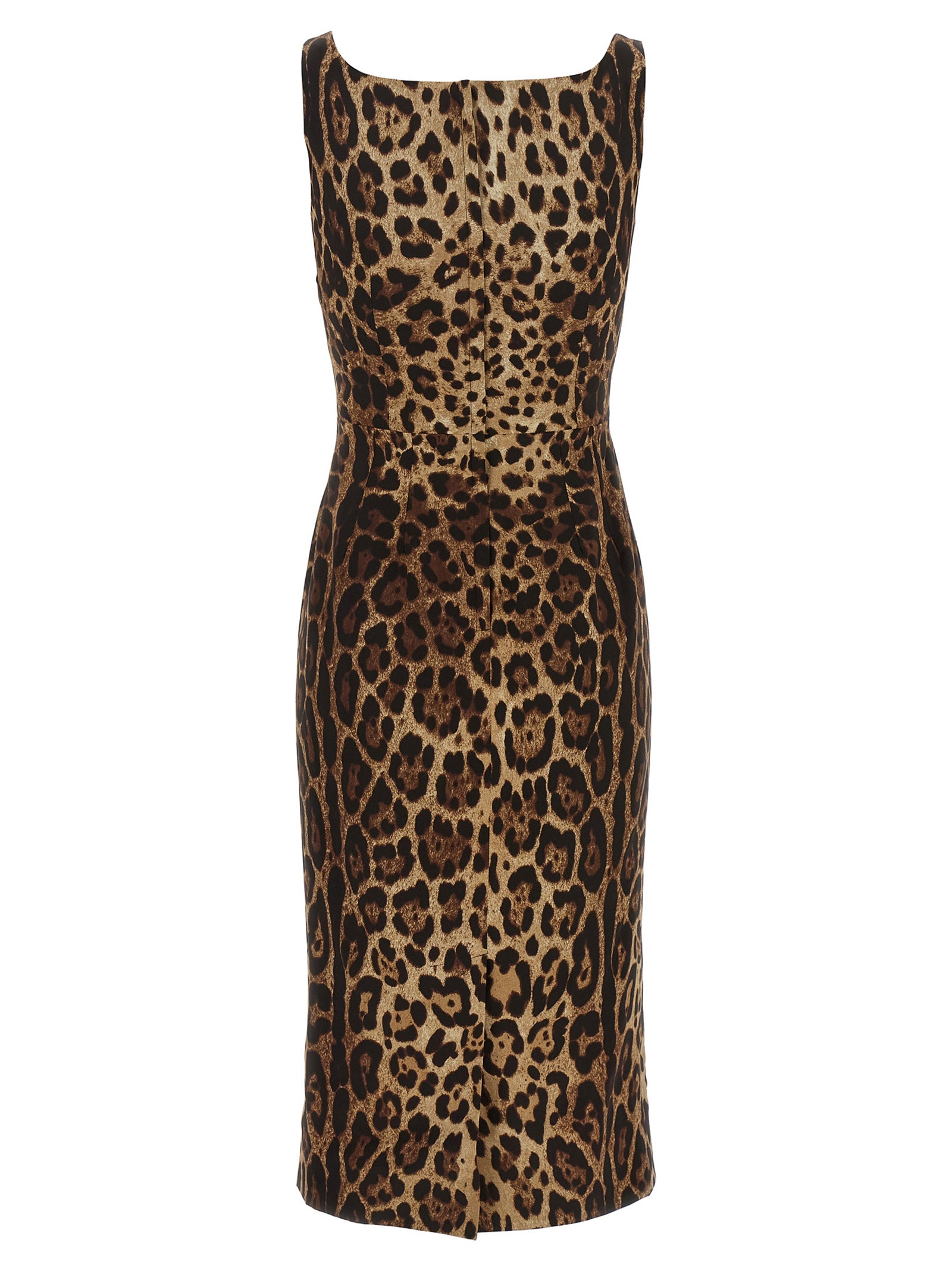 Dolce & Gabbana Brown Silk Midi Dress