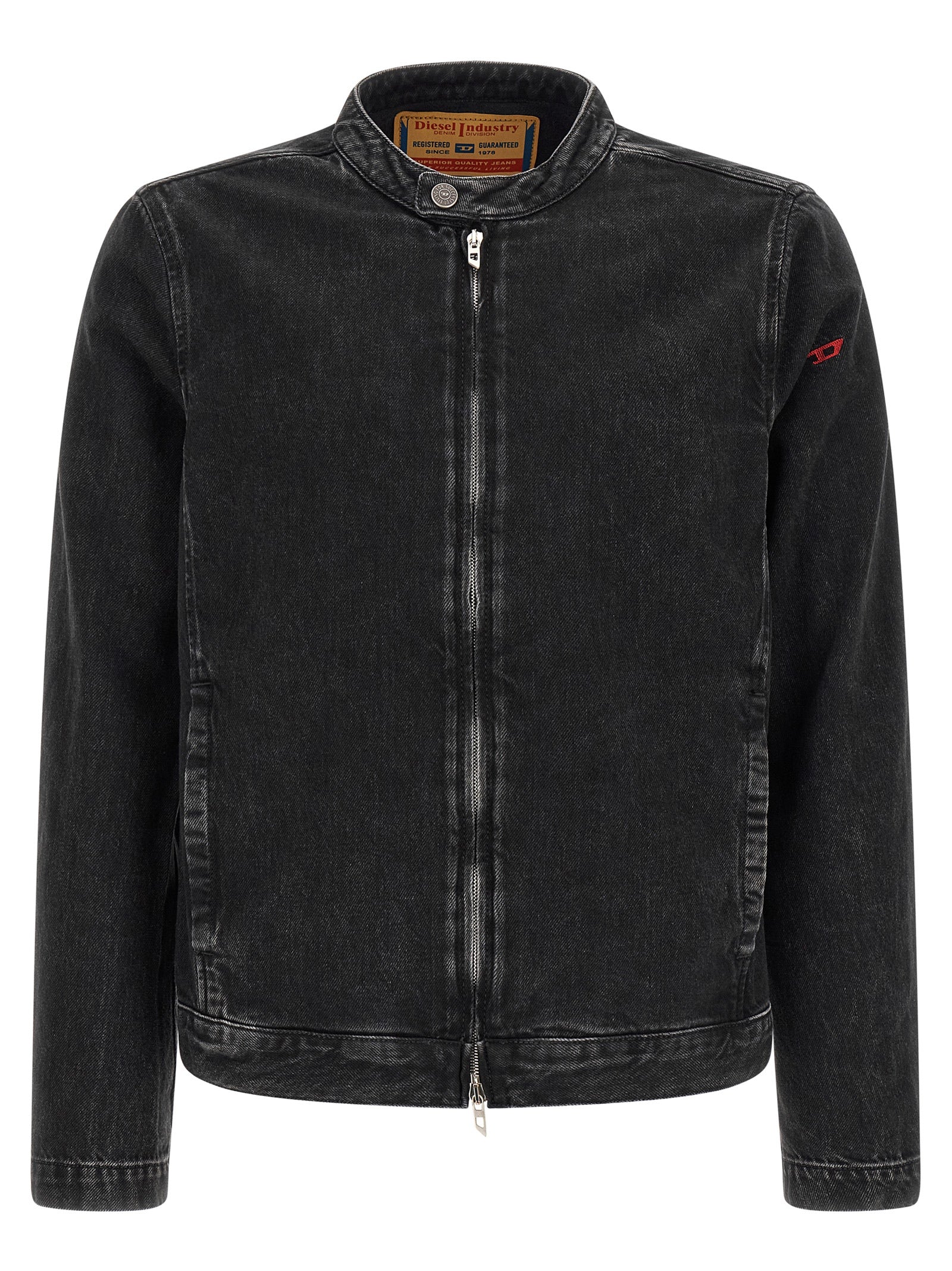 Diesel Black Cotton Denim Jacket