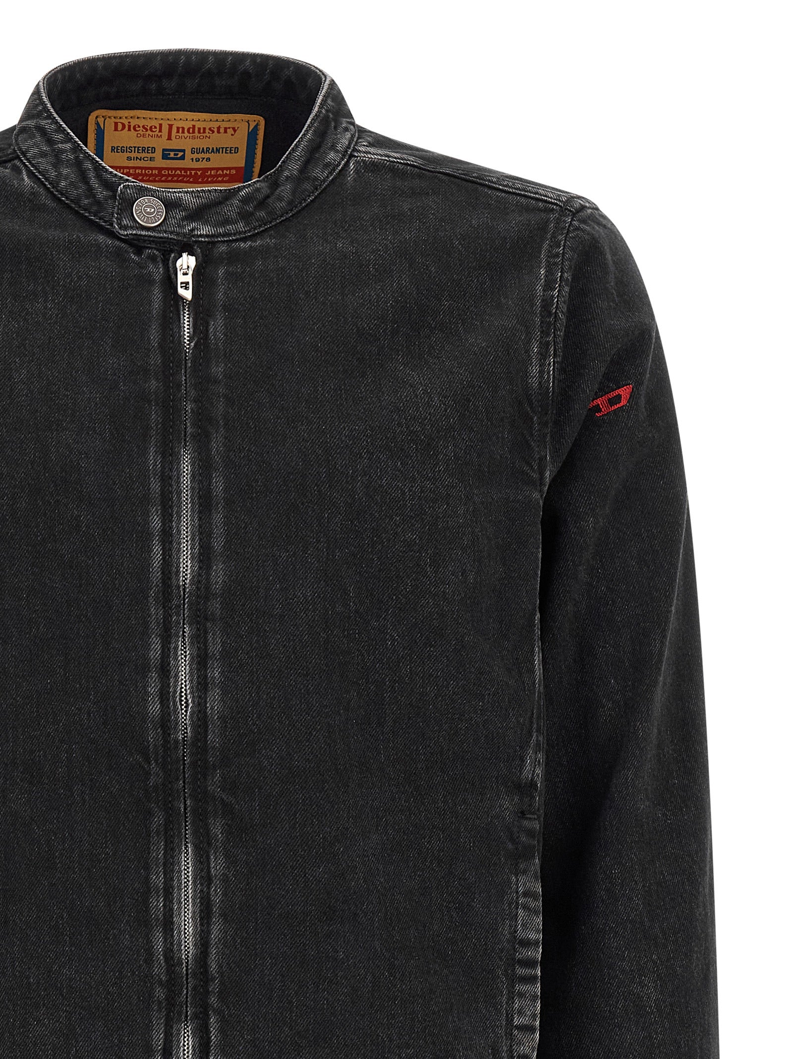 Diesel Black Cotton Denim Jacket