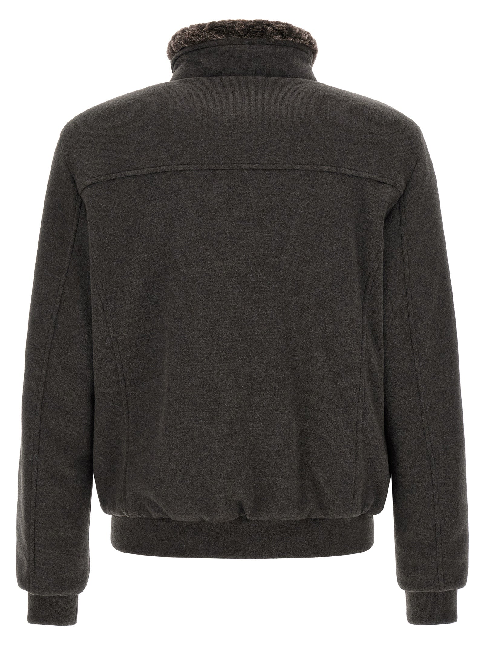 MooRER Brown Wool Bomber