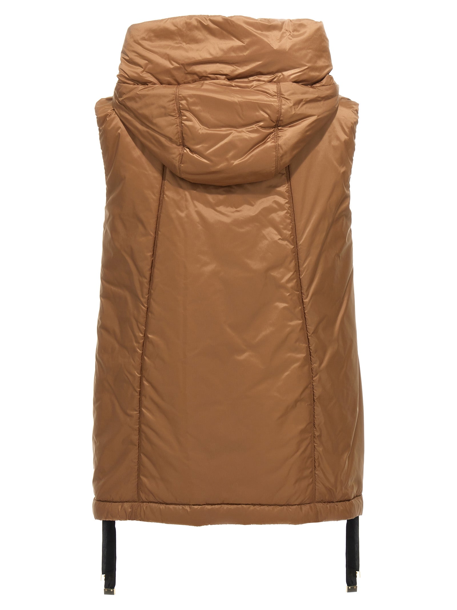 Max Mara Brown Polyester Sleeveless Jacket