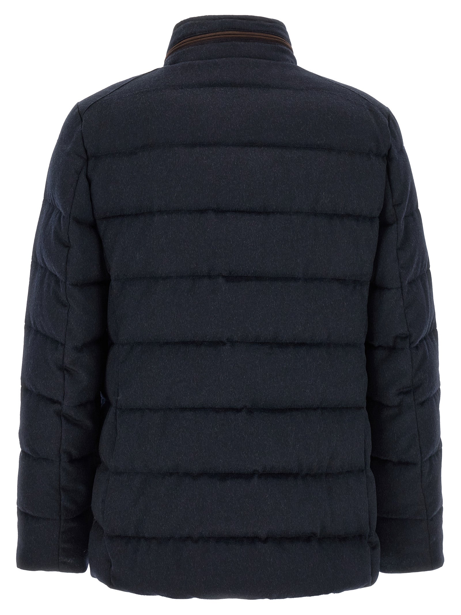 MooRER Blue Wool Full-Length Jacket