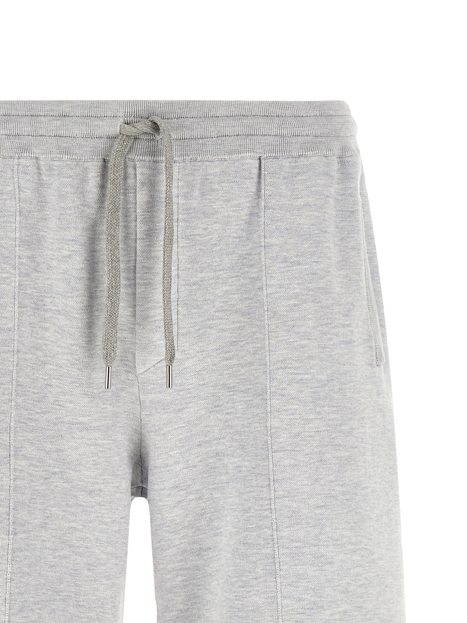 Brunello Cucinelli Gray Silk Bermuda Shorts