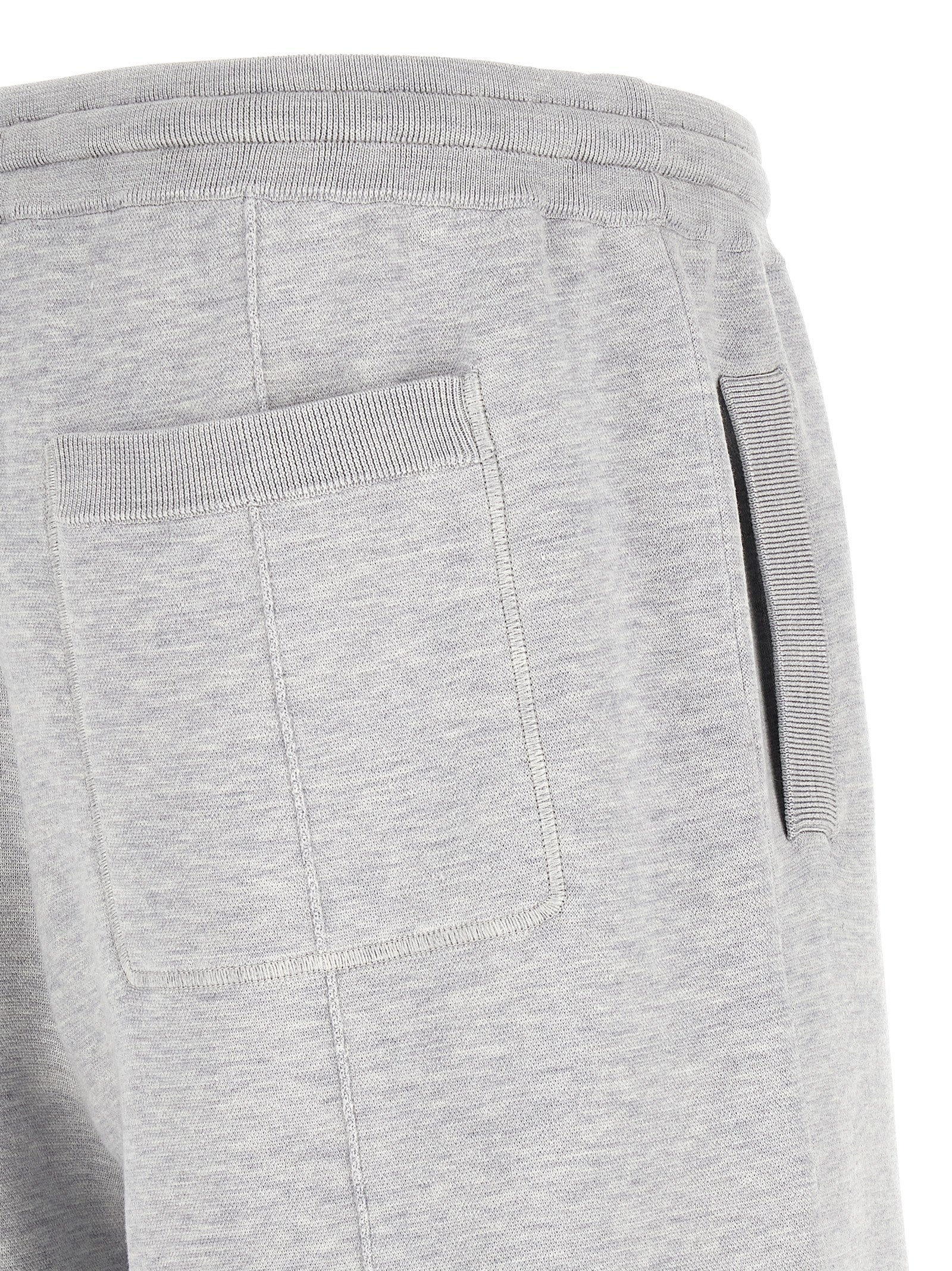 Brunello Cucinelli Gray Silk Bermuda Shorts