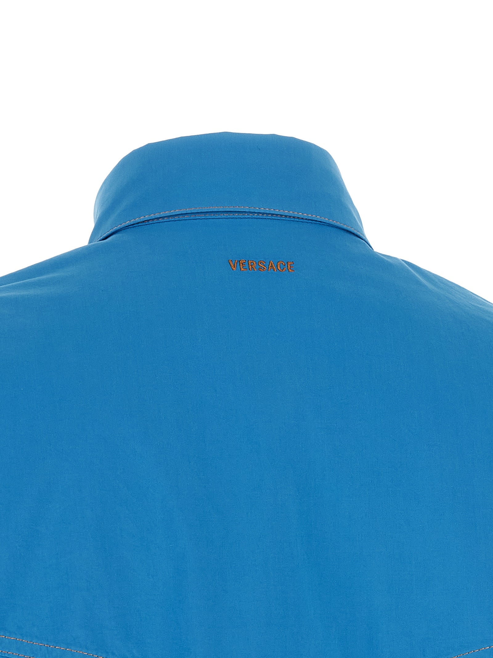 Versace Blue Cotton Blouse