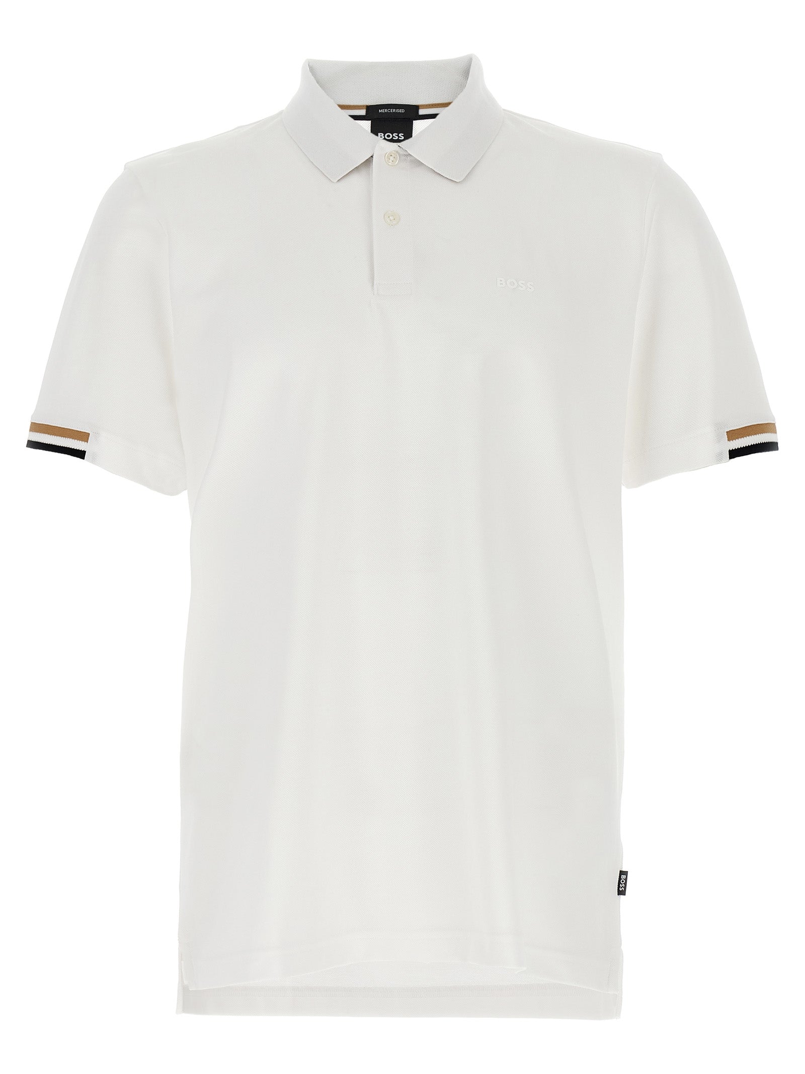 Hugo Boss White Cotton Polo Shirt