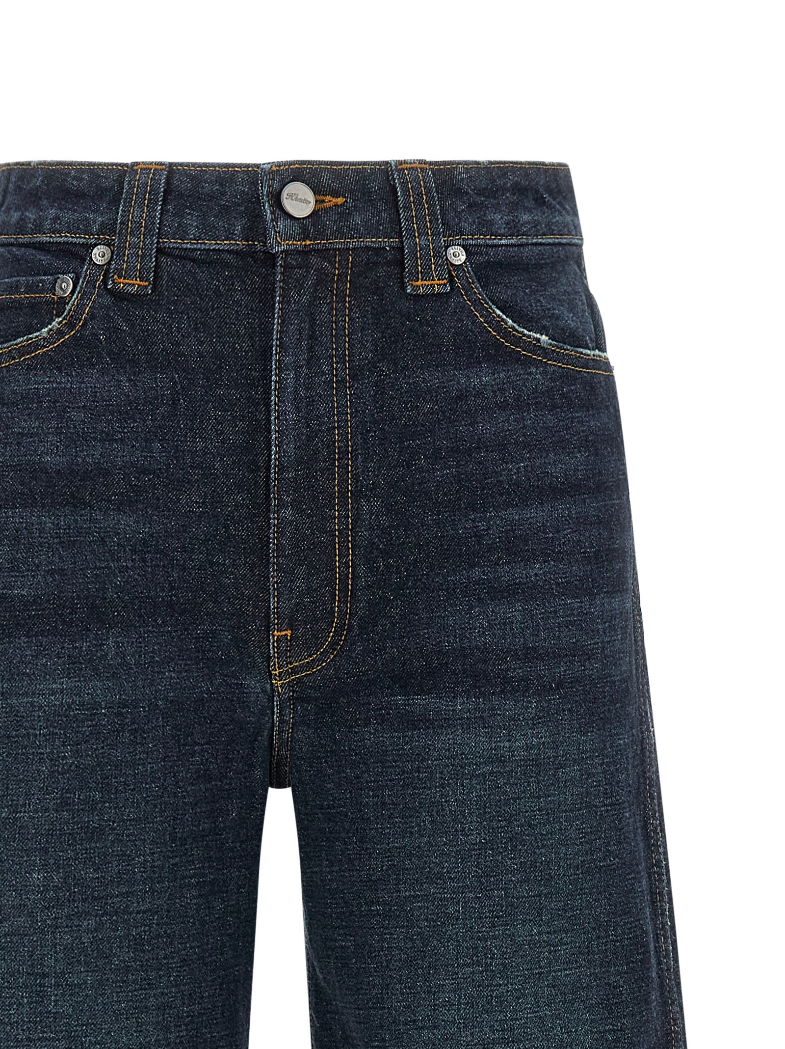 Khaite Blue Cotton Flared Jeans