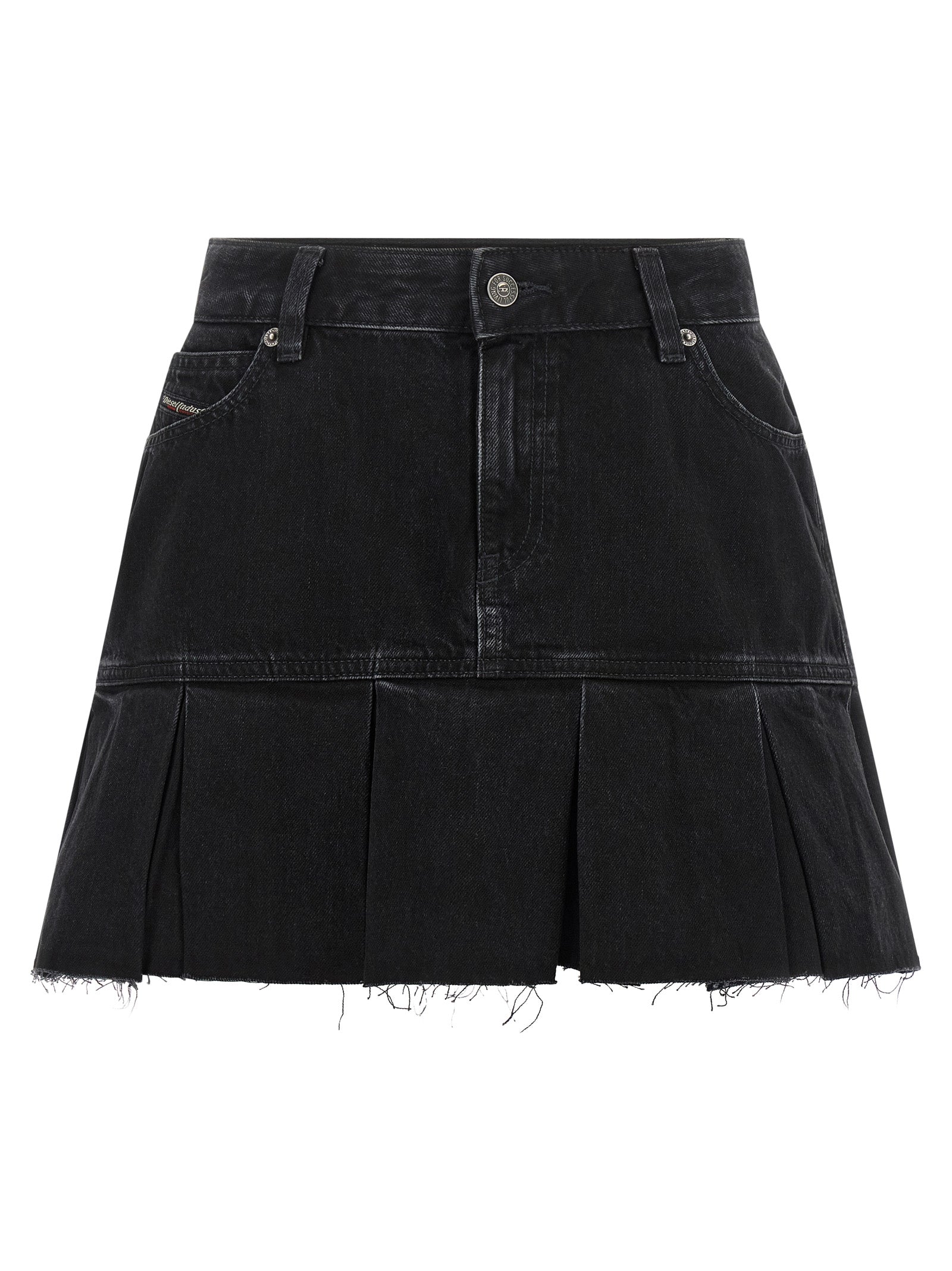 Diesel Blue Cotton Long Skirt
