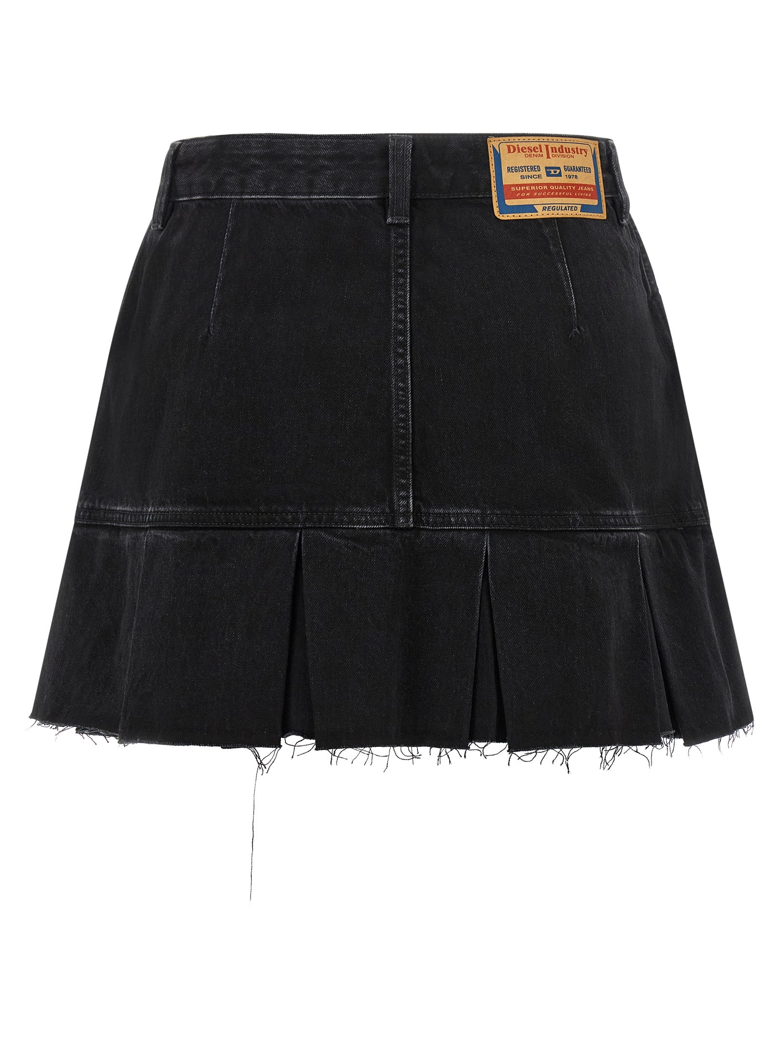Diesel Blue Cotton Long Skirt