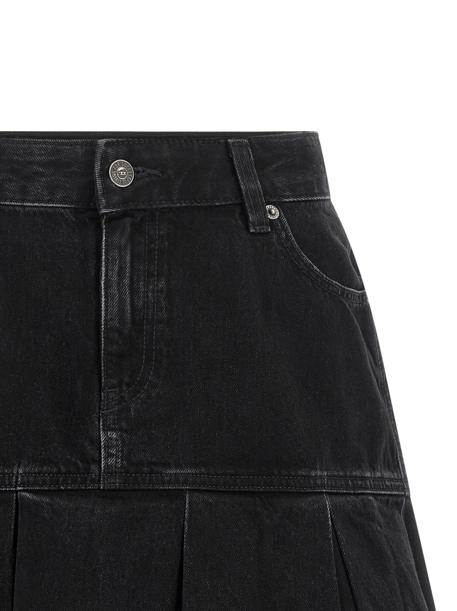 Diesel Blue Cotton Long Skirt