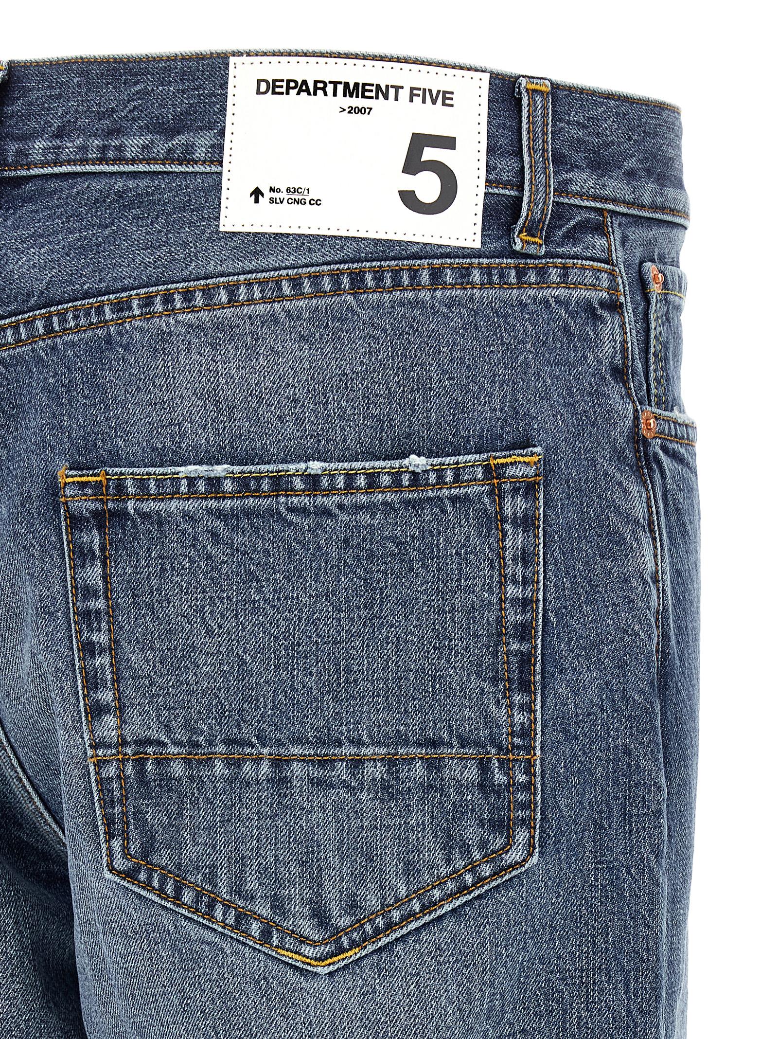 Department 5 Blue Cotton Relaxed Fit Jeans