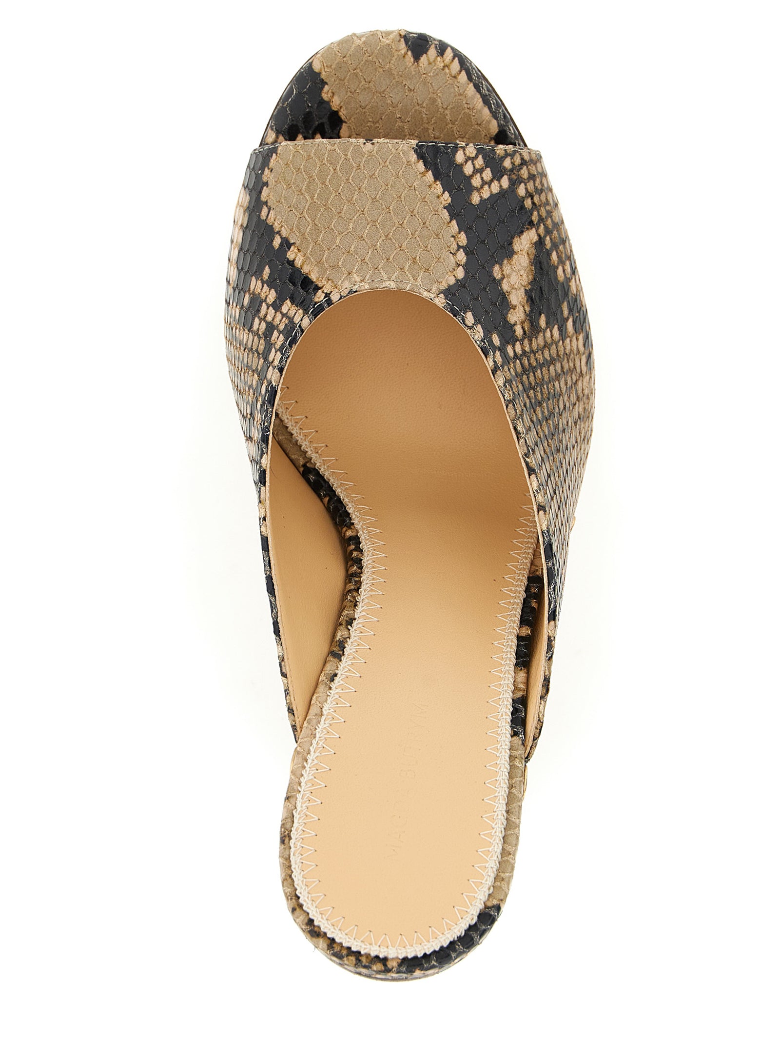 Magda Butrym Brown Calfskin Wedge Sandals