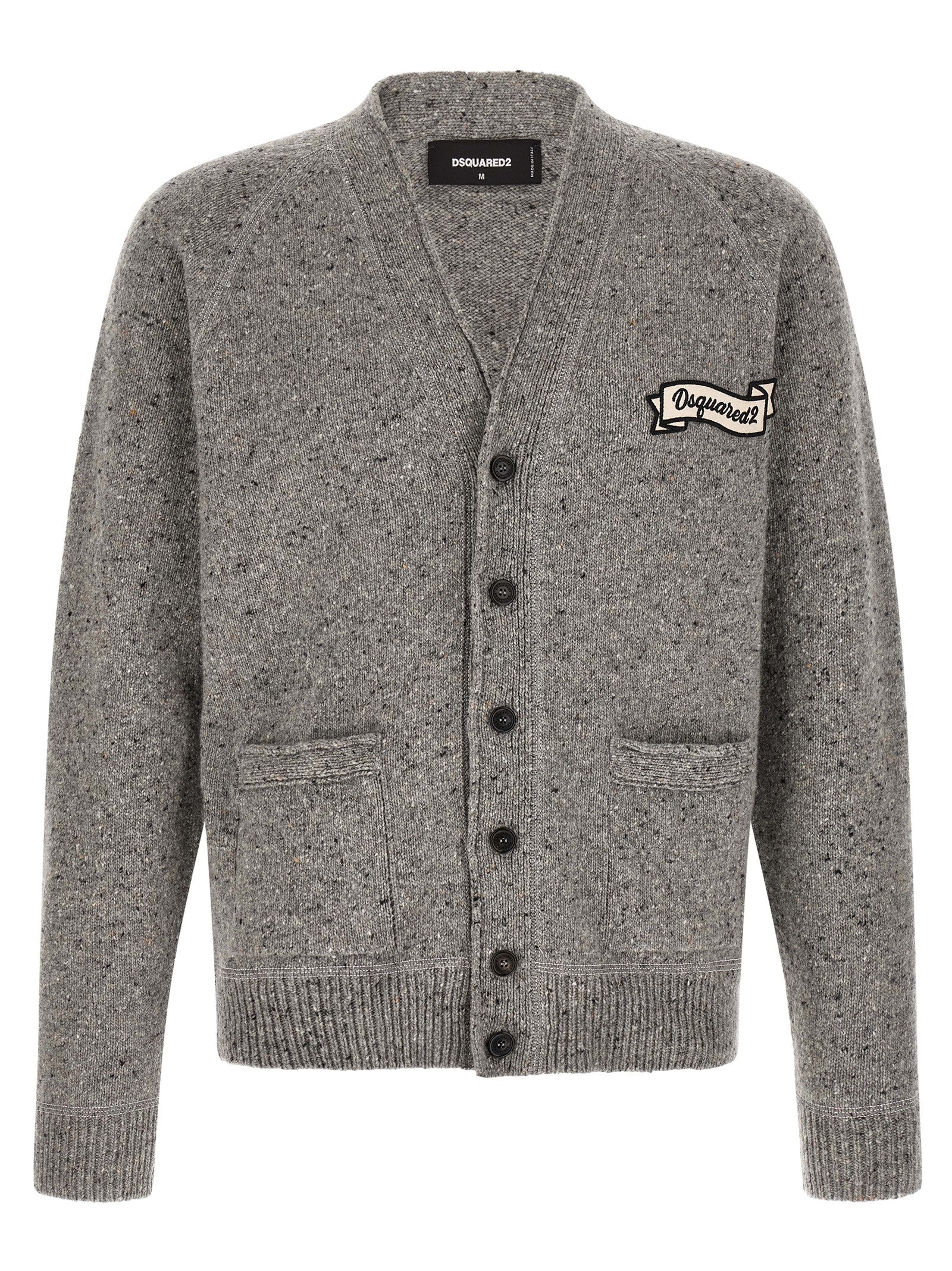 Dsquared² Gray Wool Cardigan