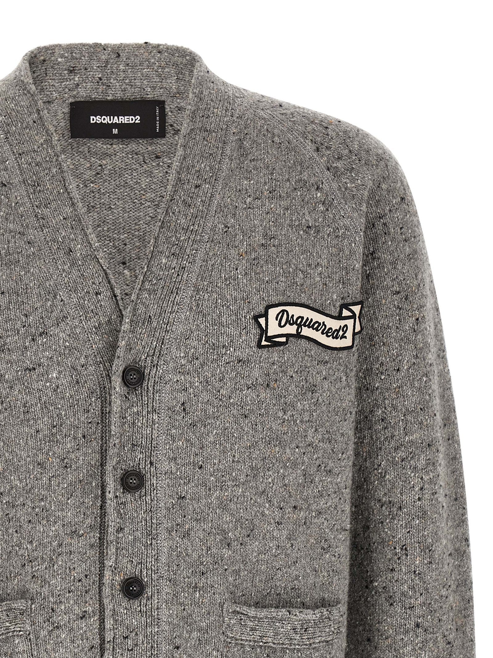 Dsquared² Gray Wool Cardigan