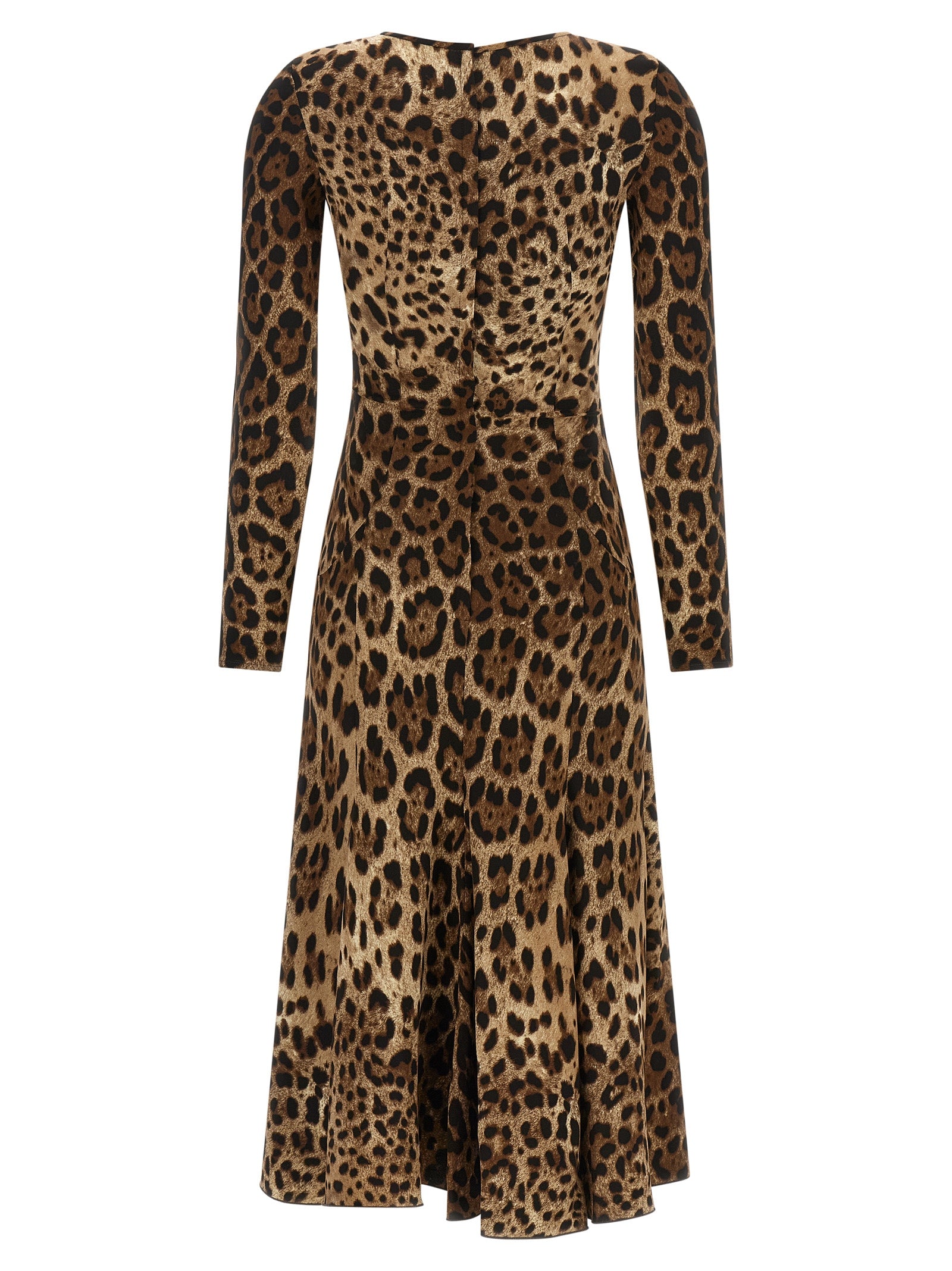 Dolce & Gabbana Brown Viscose Midi Dress