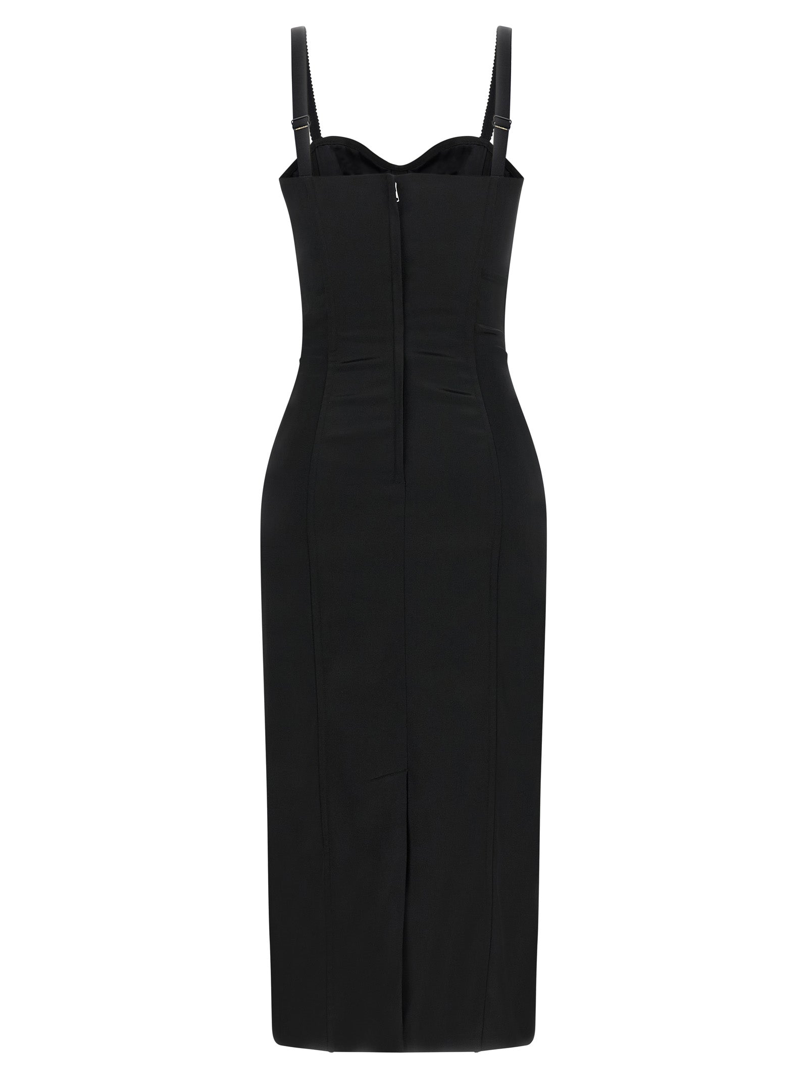 Dolce & Gabbana Black Acetate Midi Dress
