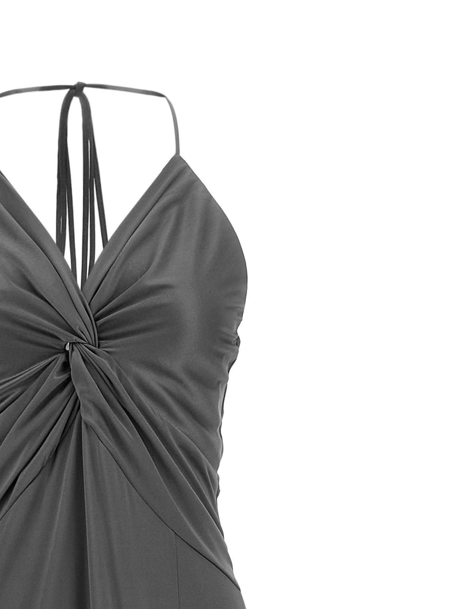 PINKO Gray Acetate Long Dress