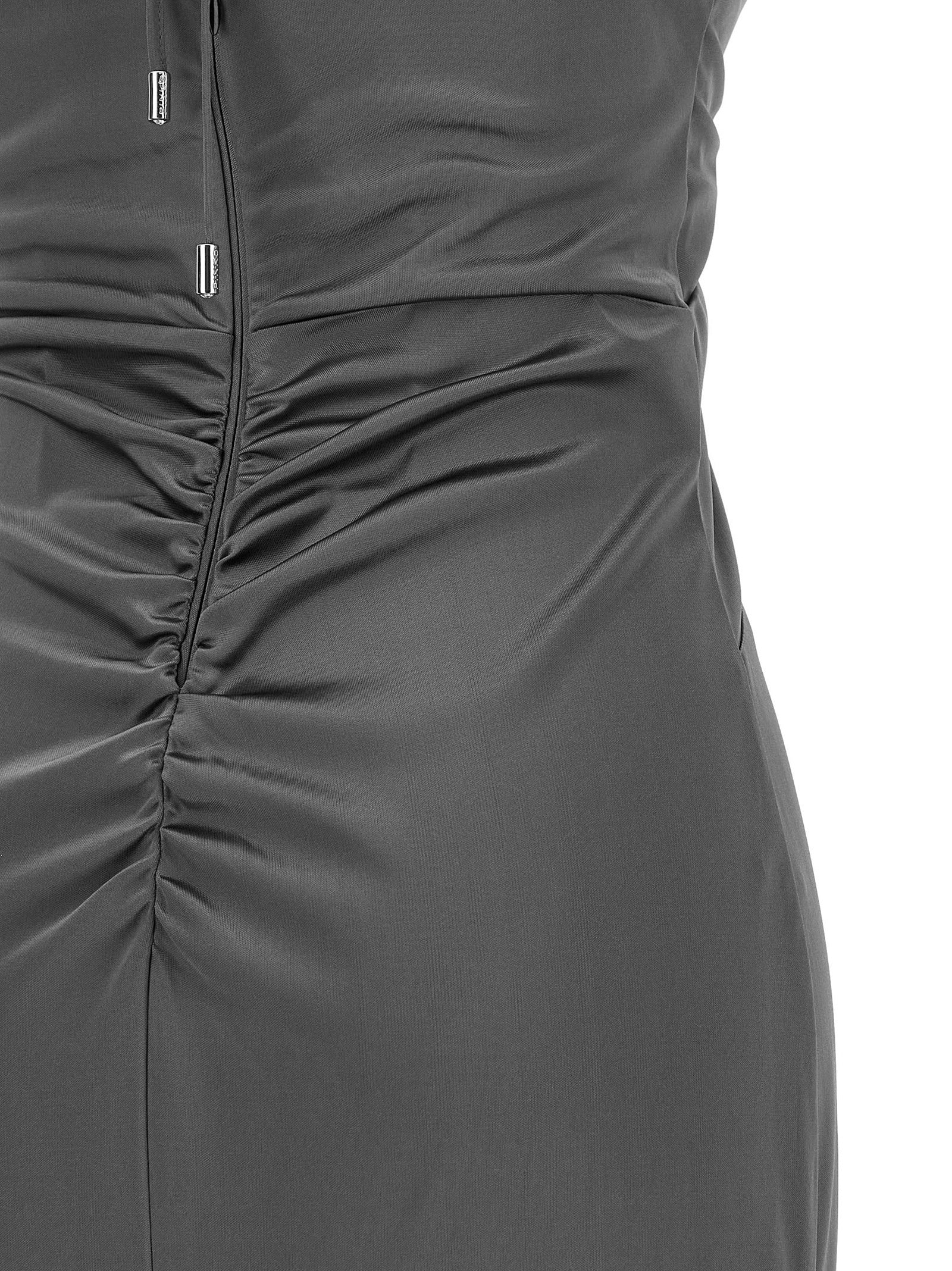 PINKO Gray Acetate Long Dress
