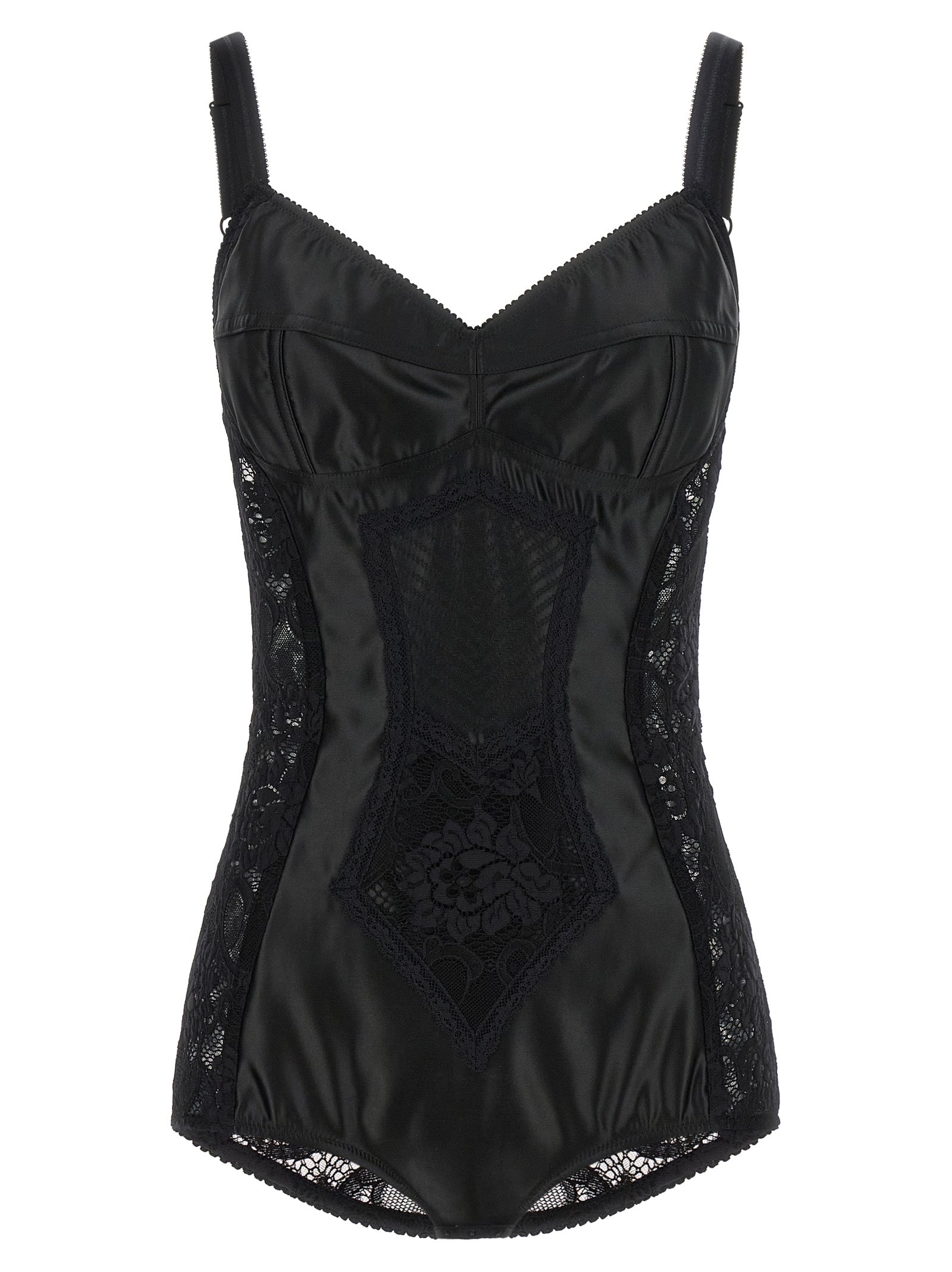Dolce & Gabbana Black Polyamide Bodysuit
