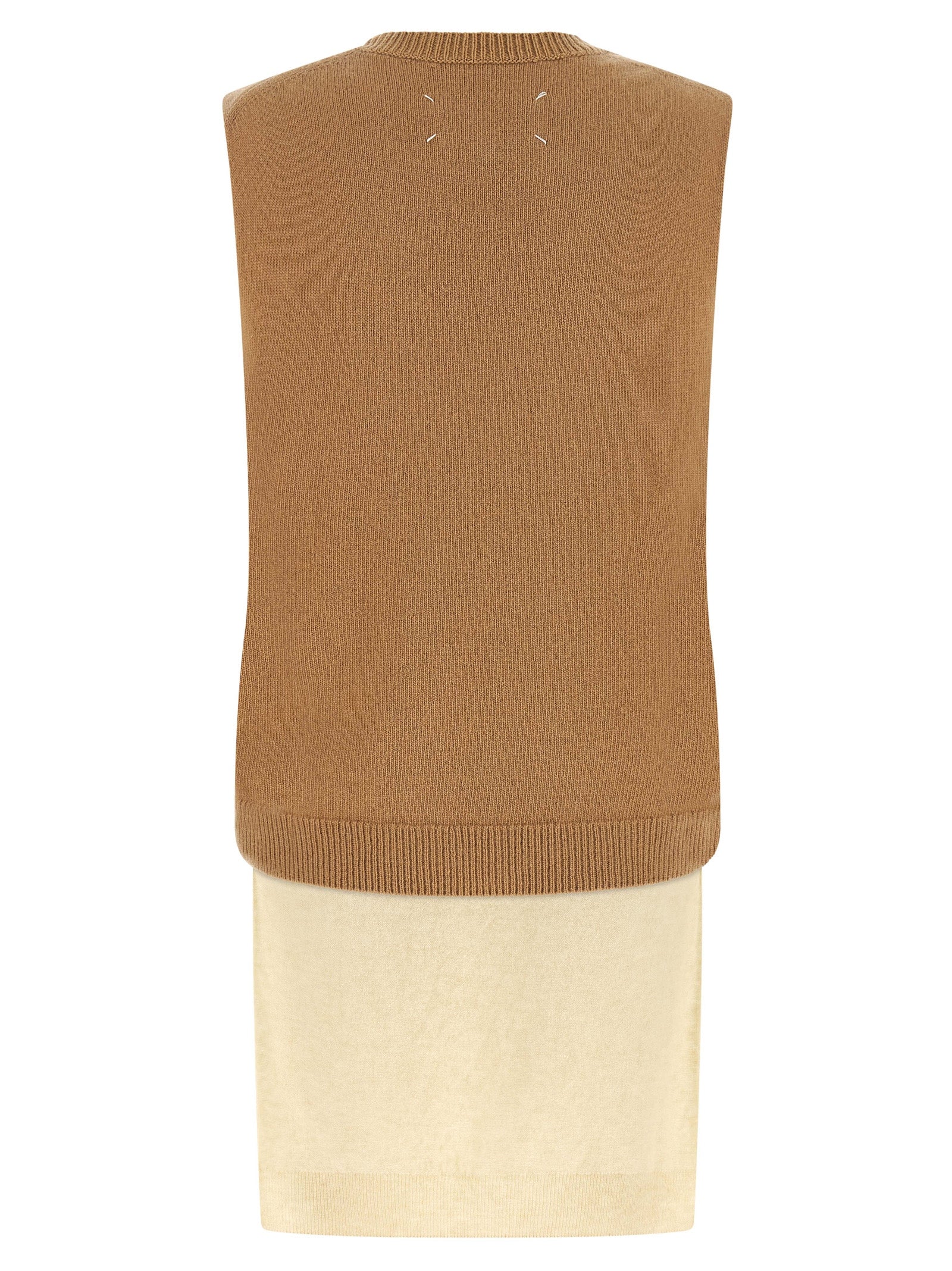 Maison Margiela Beige Virgin Wool Sleeveless Jacket