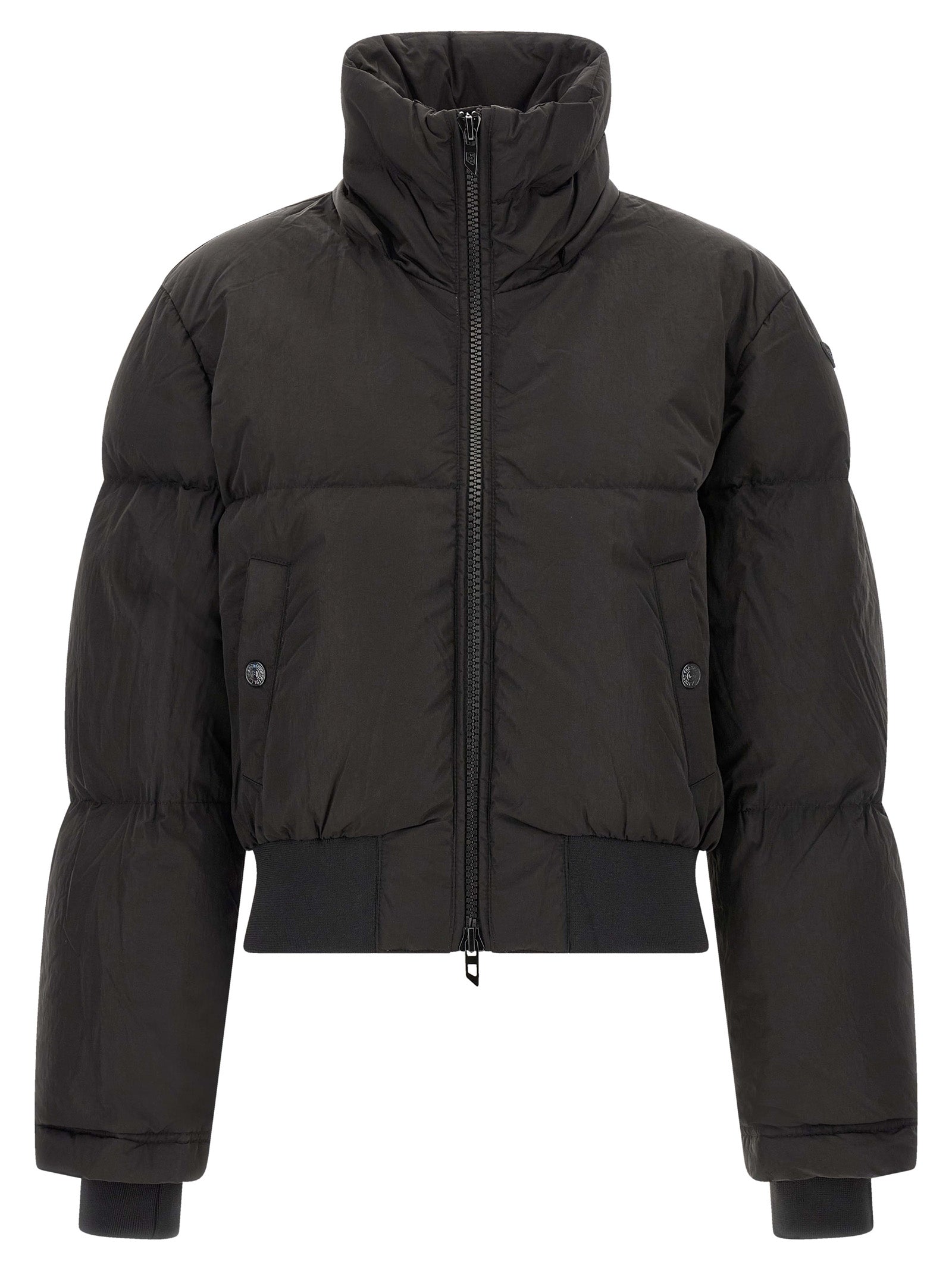 Diesel Black Polyamide Full-Length Jacket
