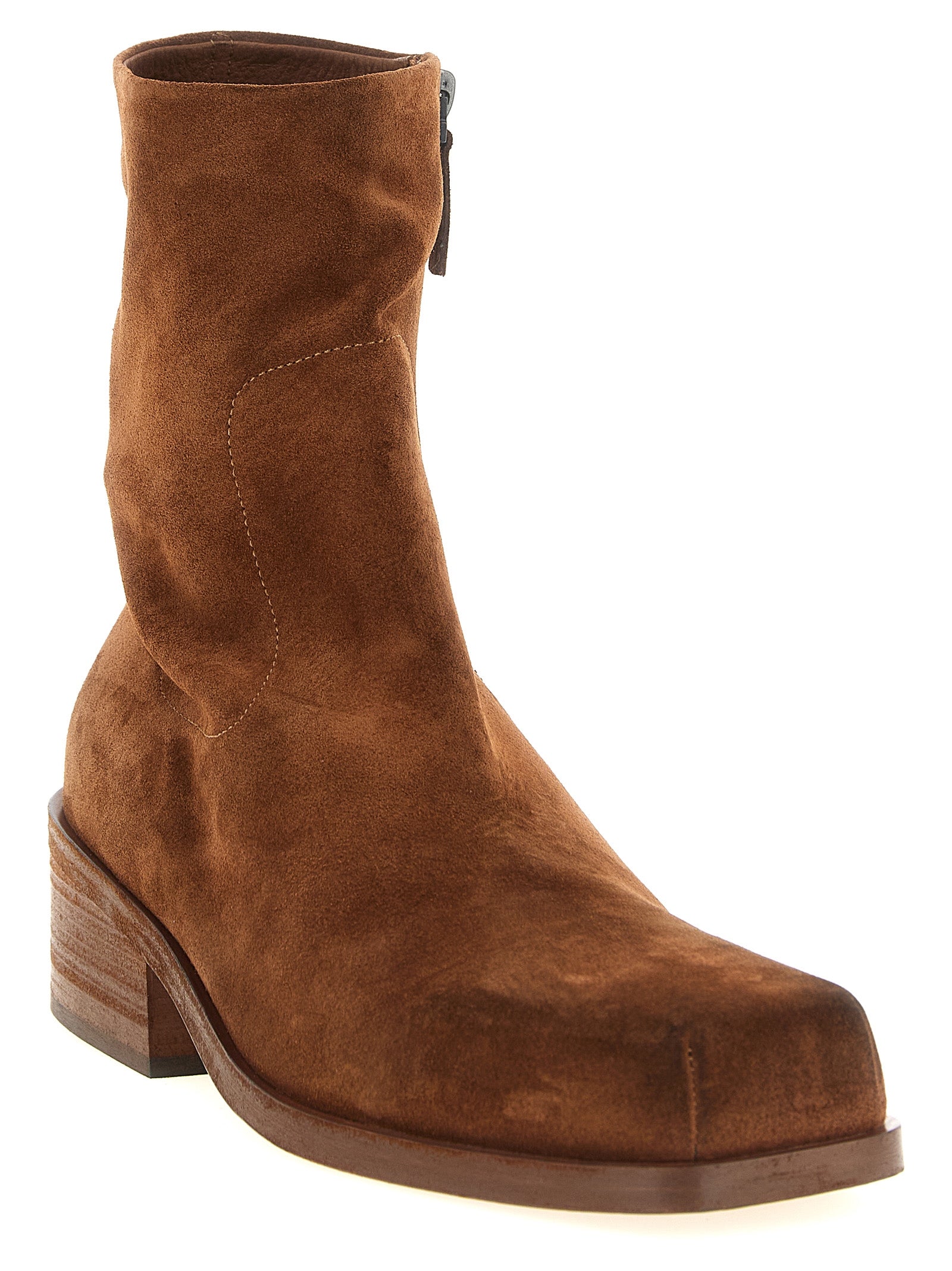 Marsell Brown Calfskin Ankle Boots