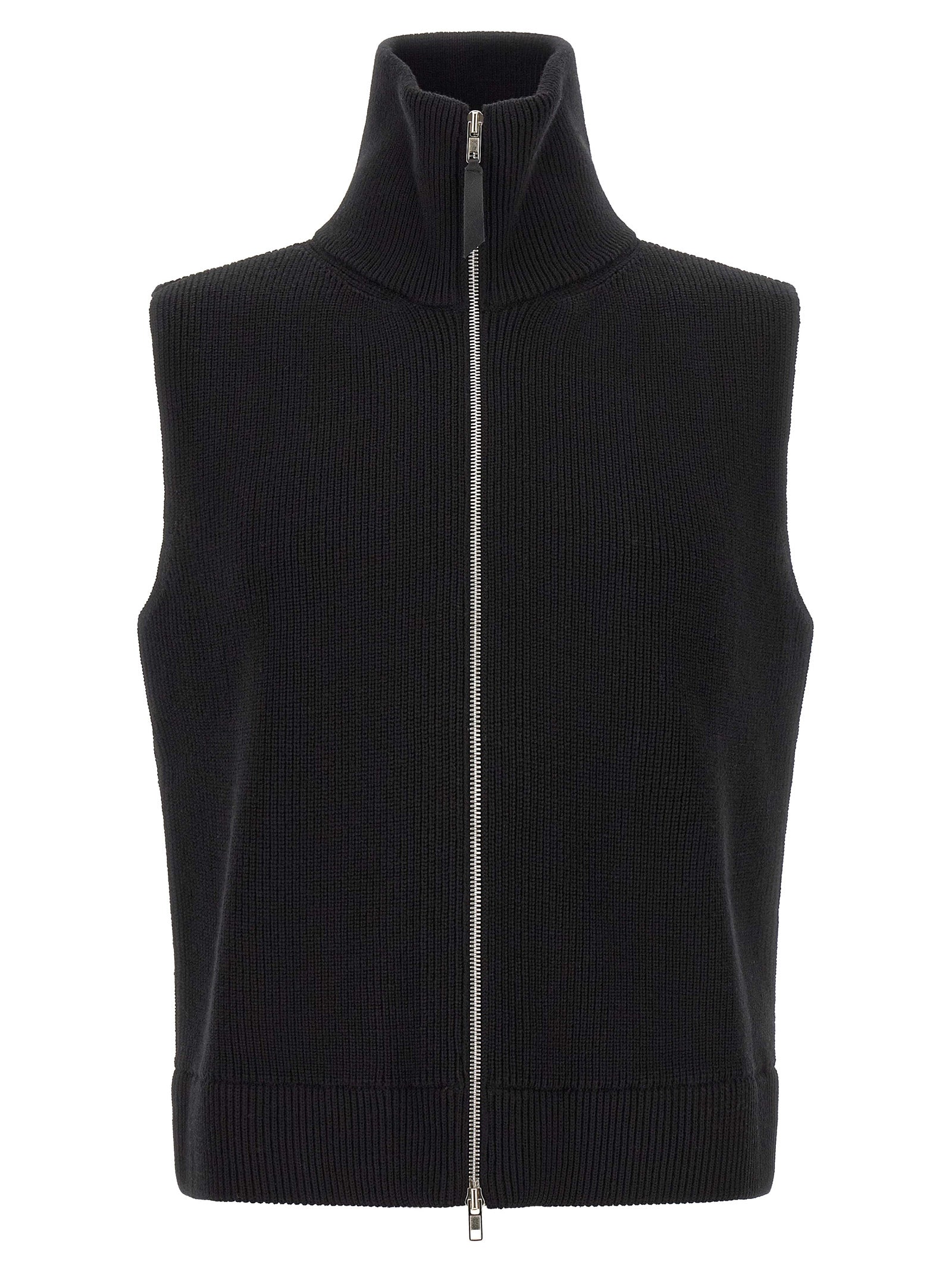 Maison Margiela Black Wool Sleeveles Sweater