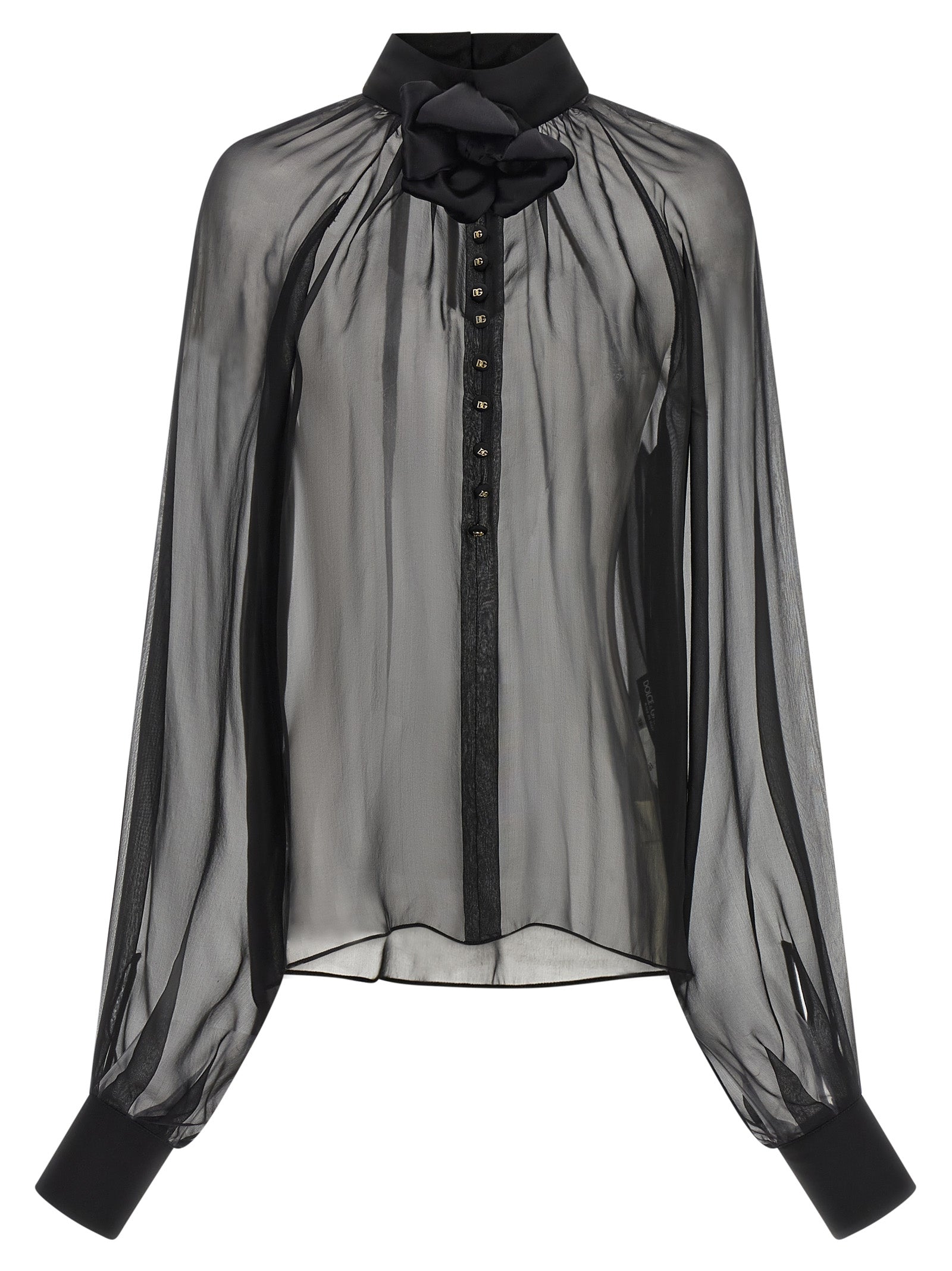 Dolce & Gabbana Black Silk Blouse