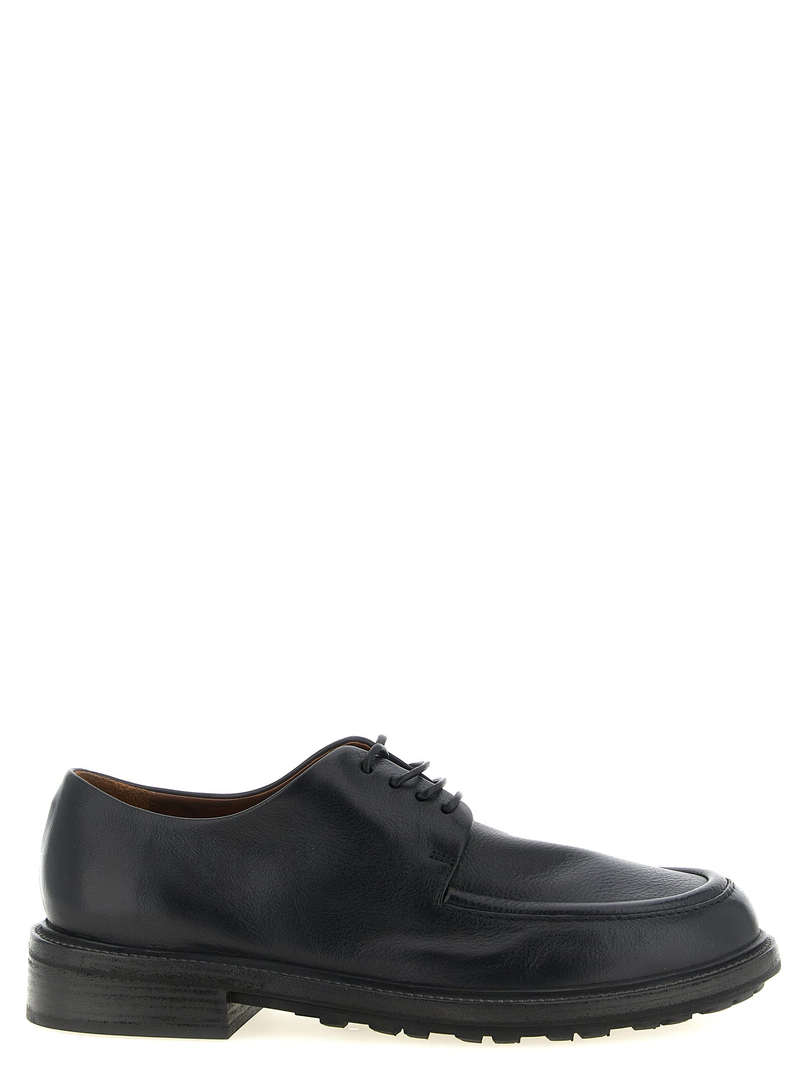 Marsell Black Calfskin Oxfords And Derbies