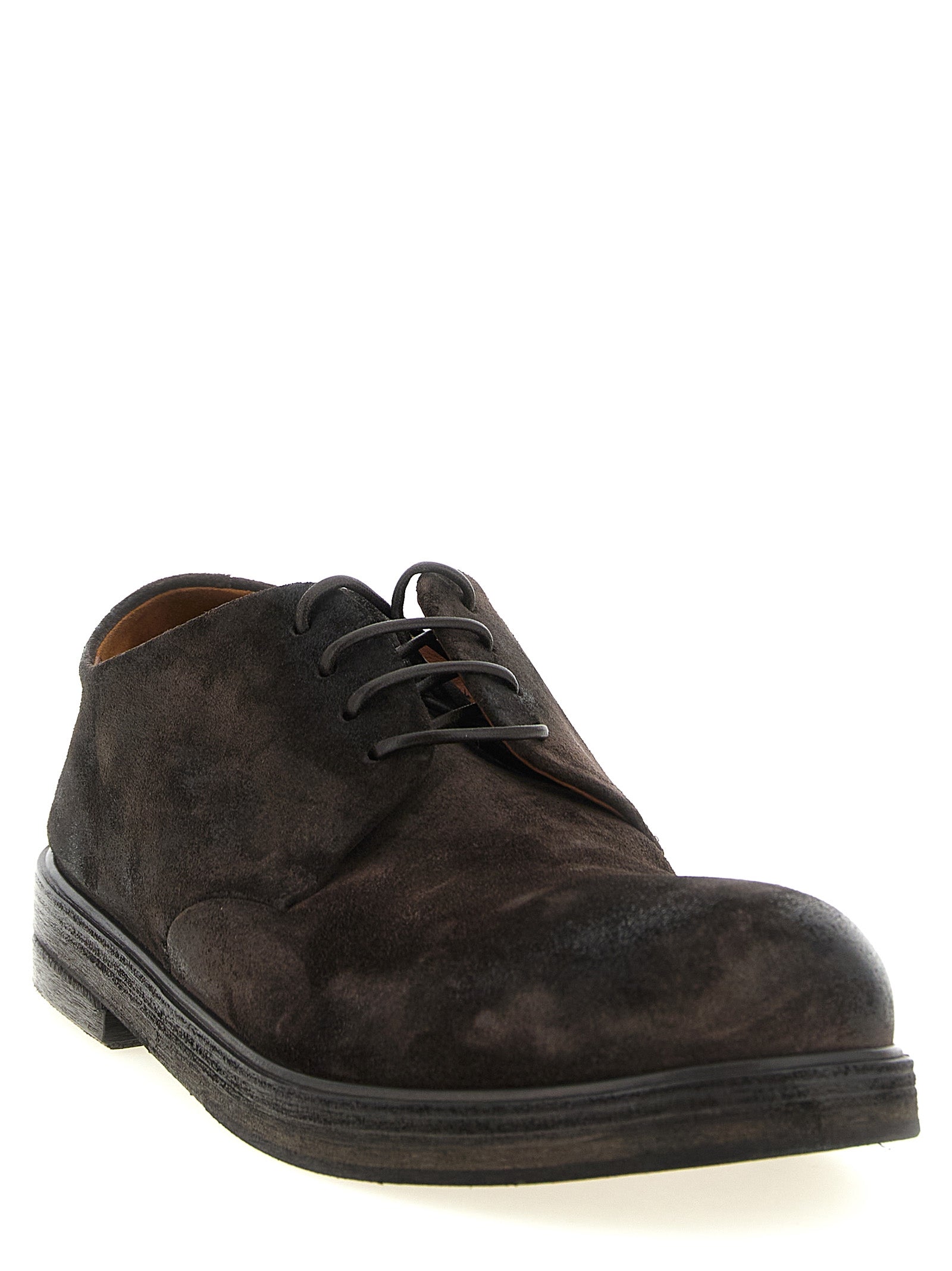 Marsell Brown Calfskin Oxfords And Derbies