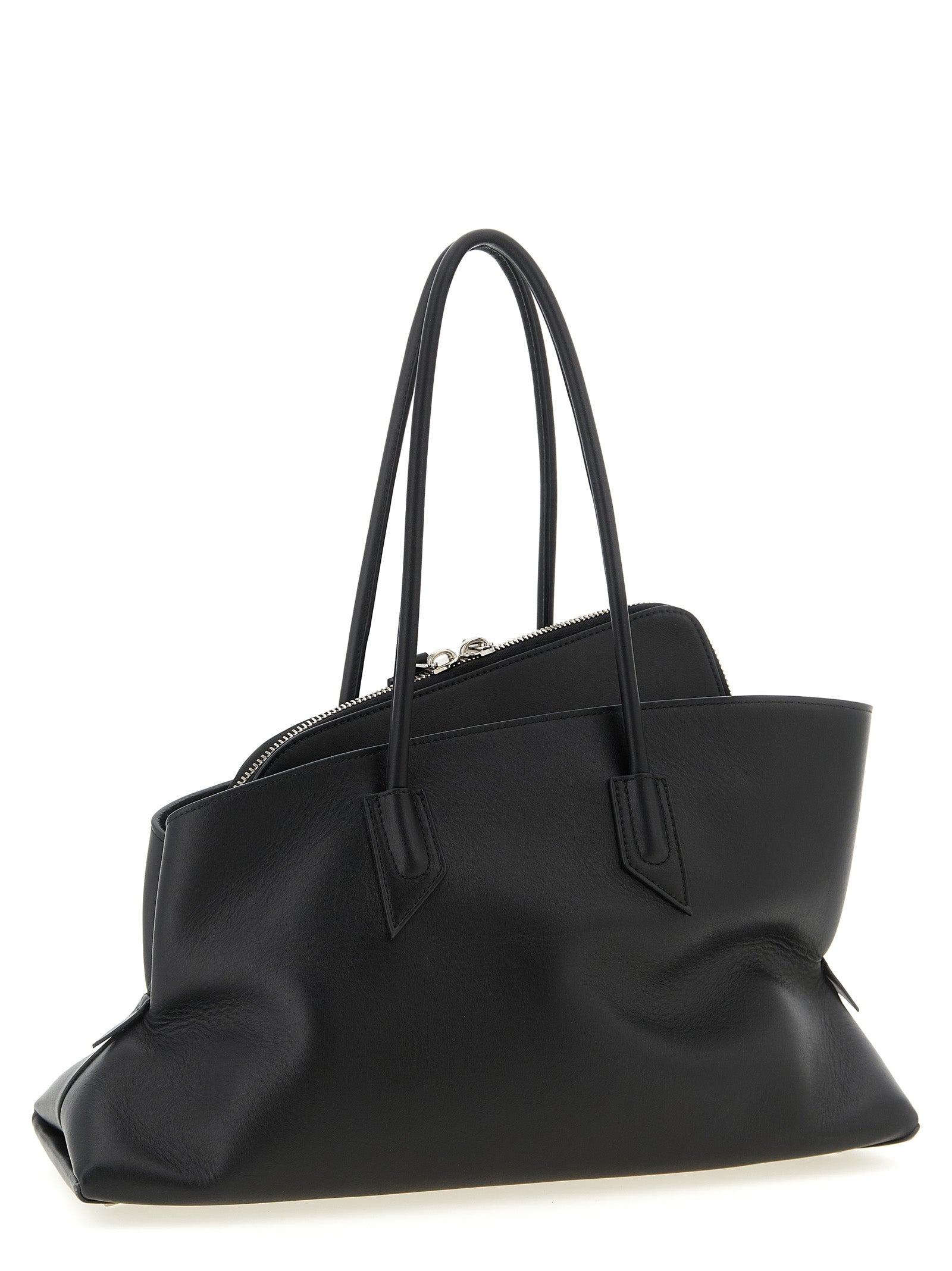 The Attico Black Calfskin Shoulder Bag