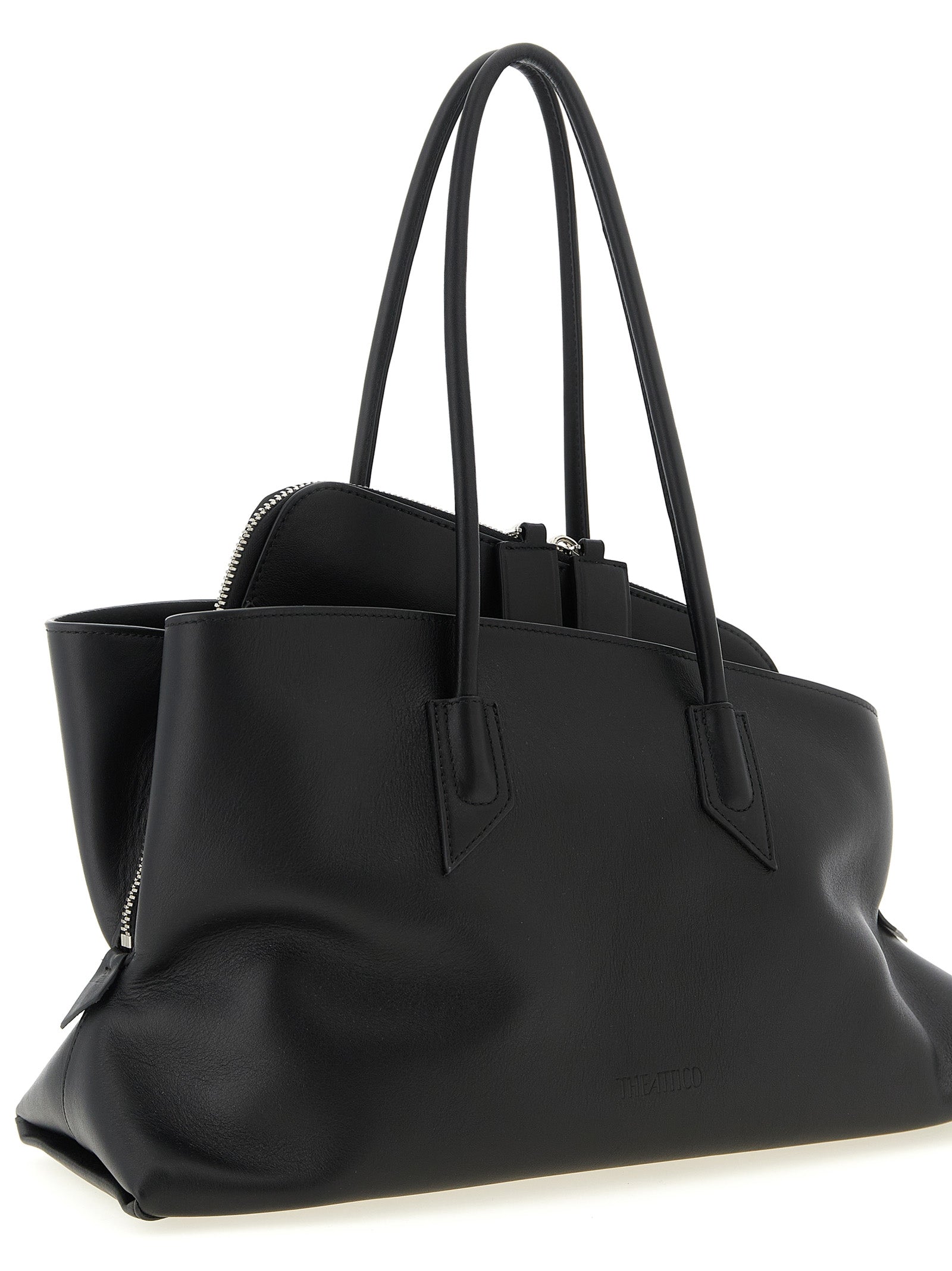 The Attico Black Calfskin Shoulder Bag