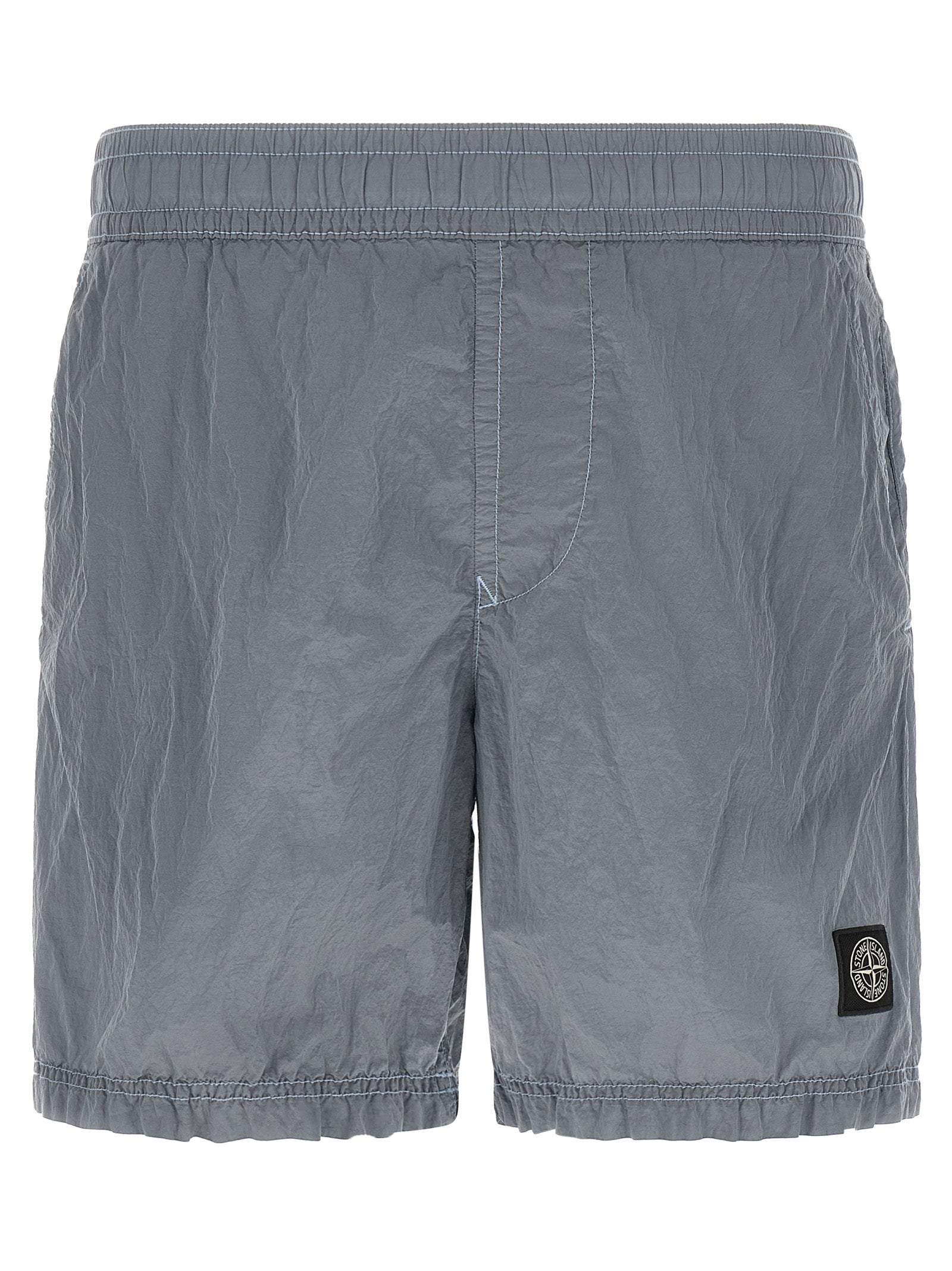 Stone Island Gray Polyamide Swim Shorts