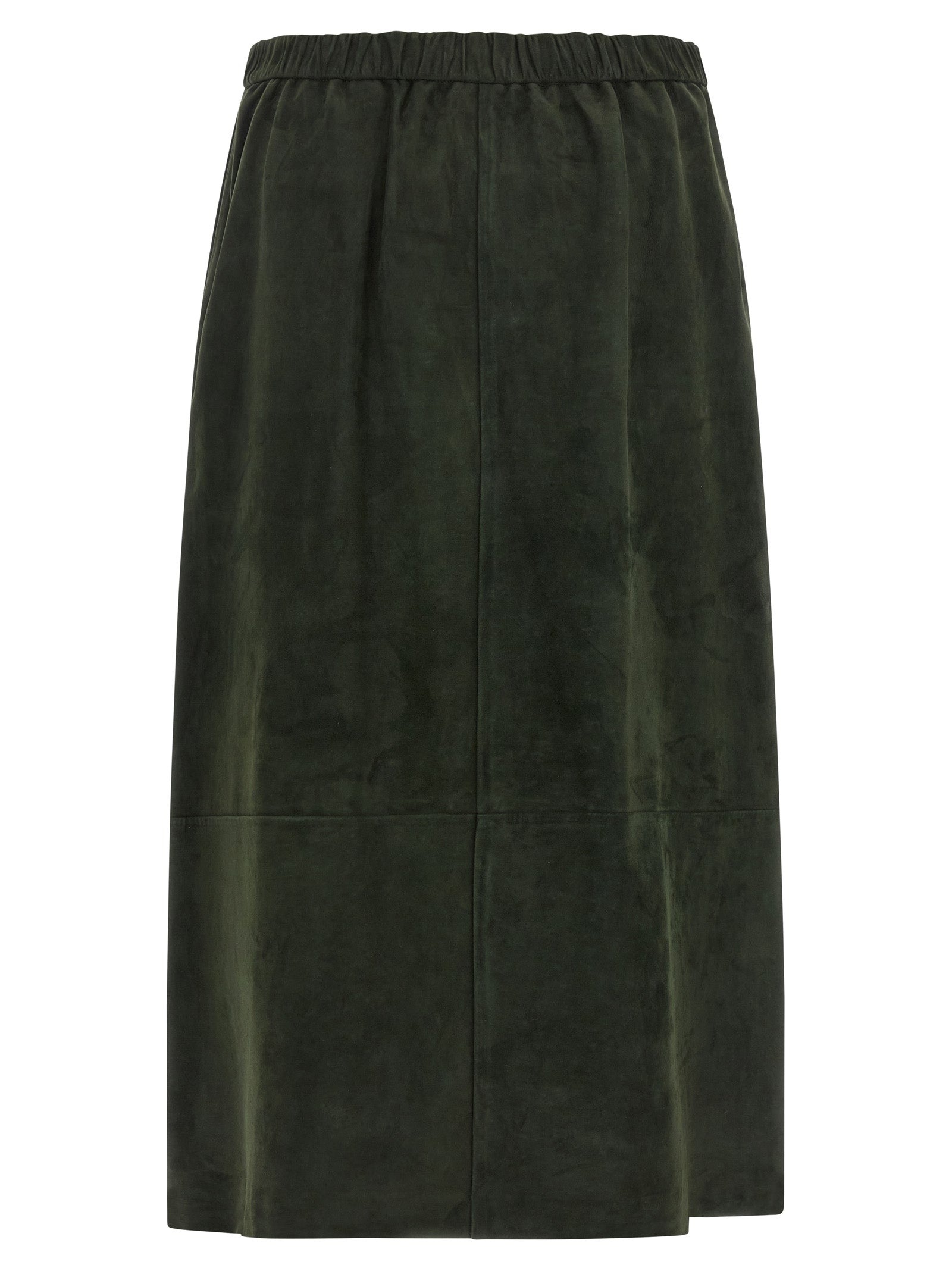 'S Max Mara Bicolor Lamb Leather Midi Skirt