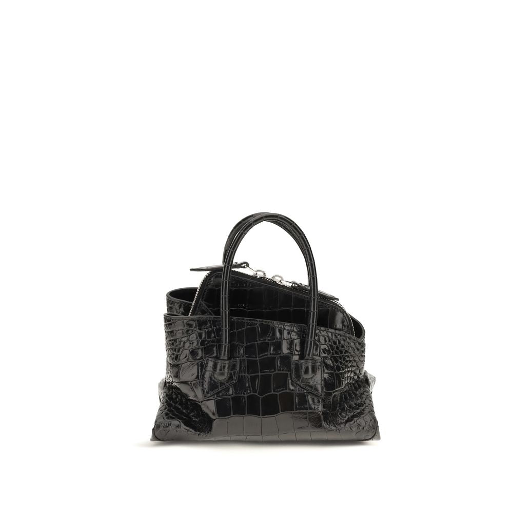 The Attico Black Calf Leather Bos Taurus Handbag