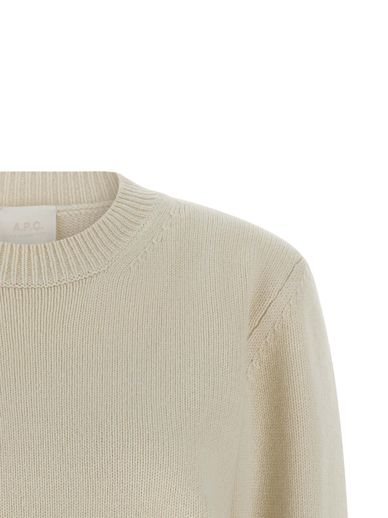 A.P.C. White Wool Cardigan