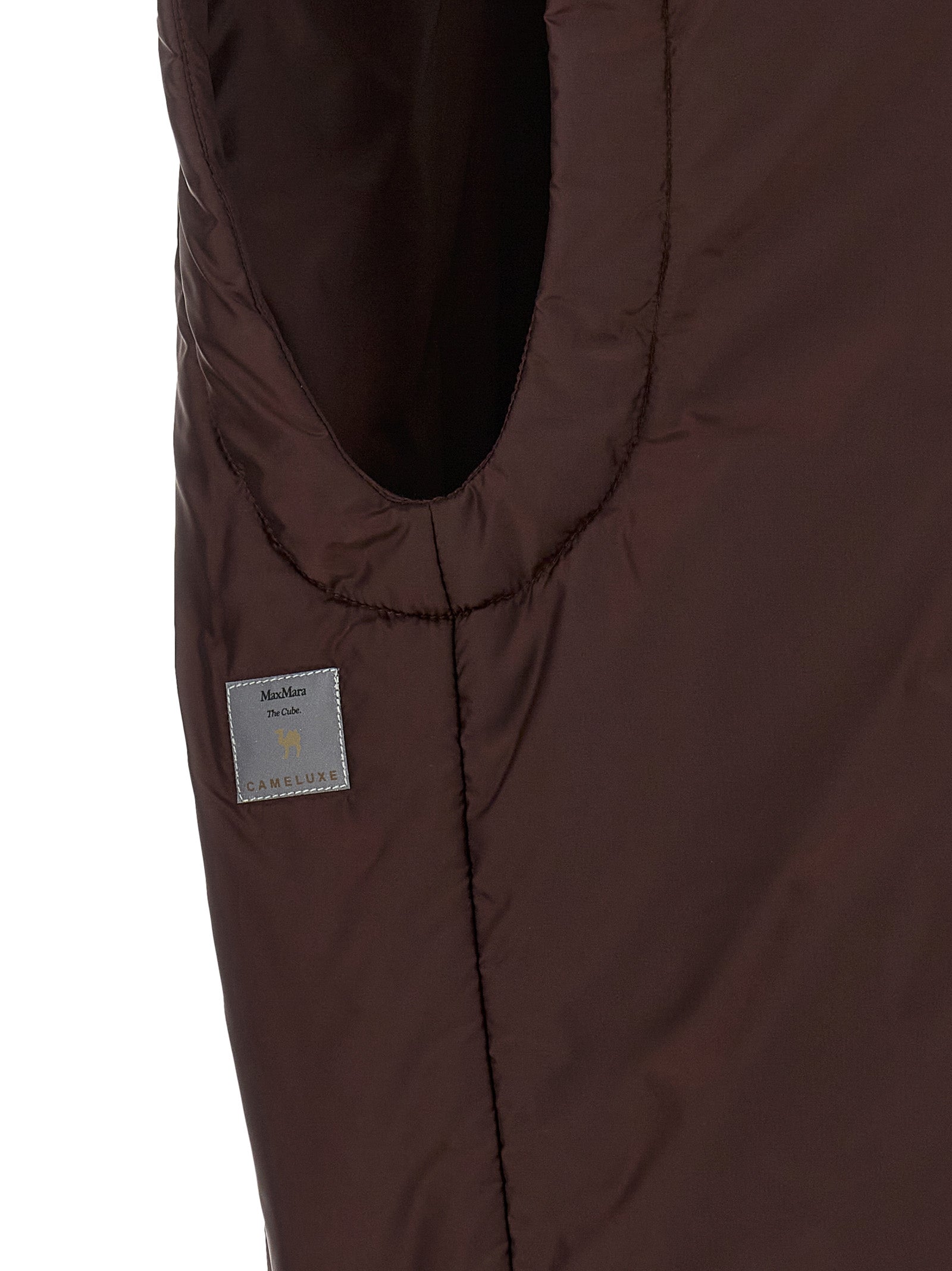 Max Mara Bordeaux Polyester Sleeveless Jacket