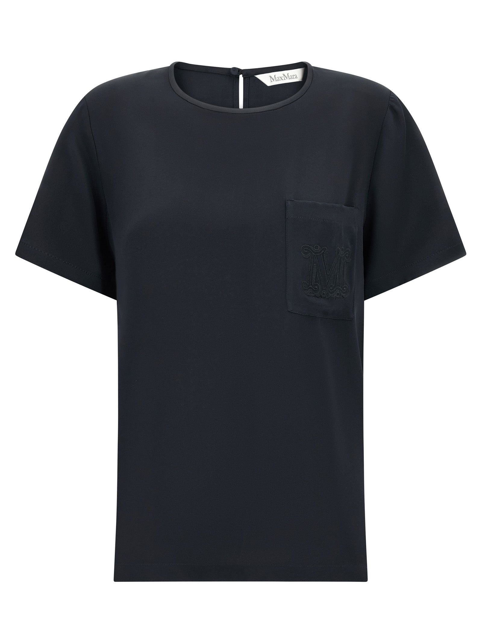 Max Mara Black Silk Blouse
